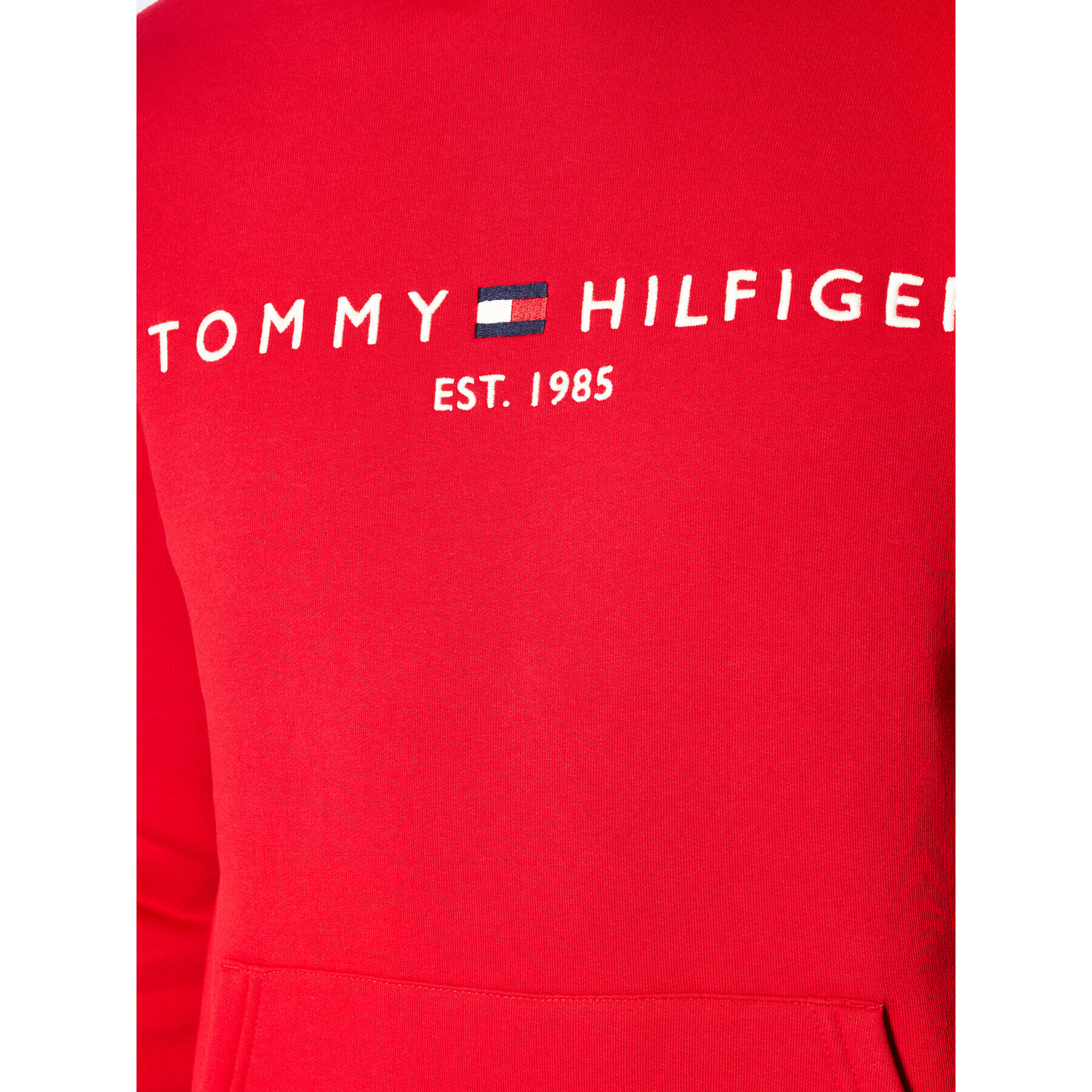 Tommy Hilfiger Mikina Logo Hoody MW0MW11599 Červená Regular Fit - Pepit.cz