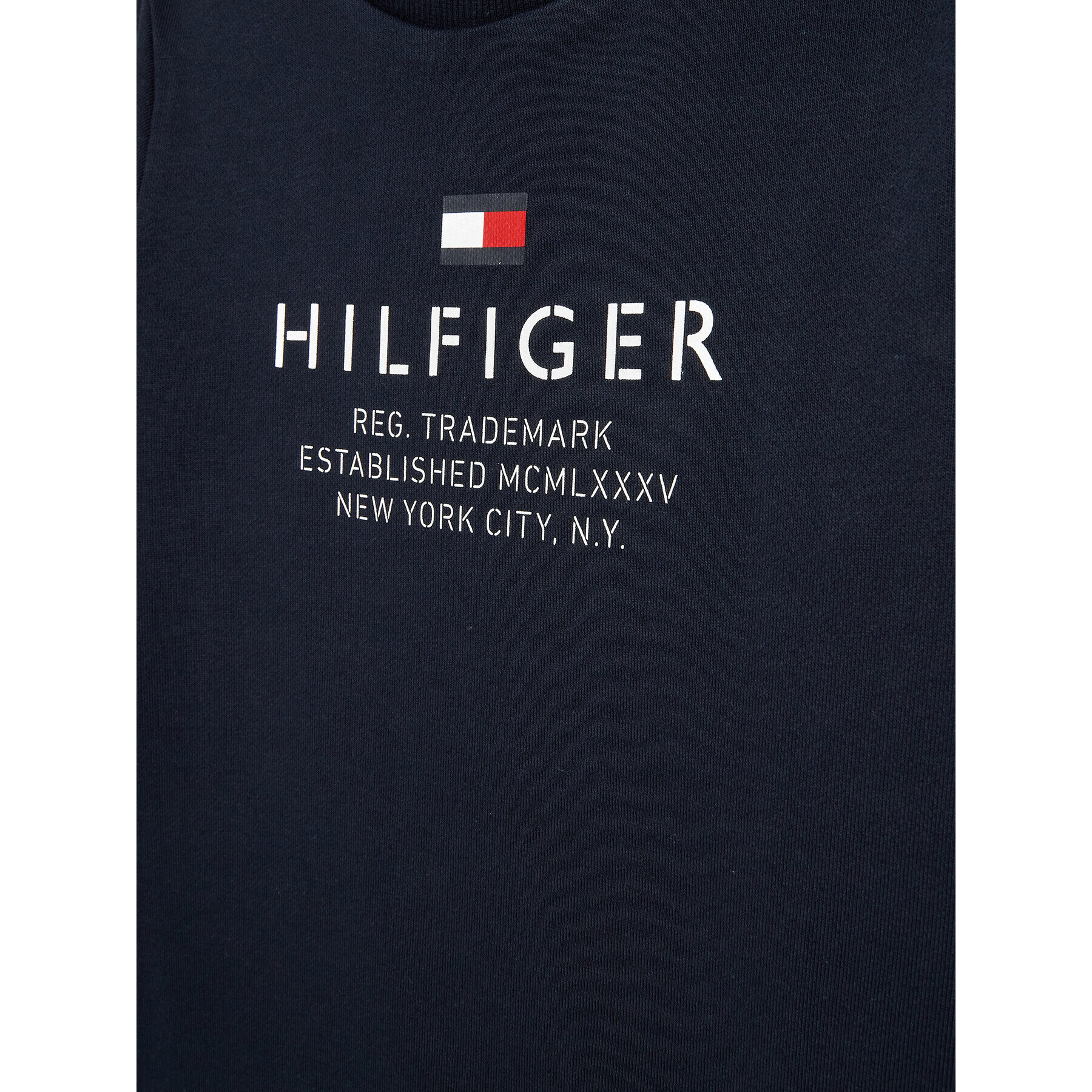 Tommy Hilfiger Mikina Logo KB0KB08170 Tmavomodrá Regular Fit - Pepit.cz