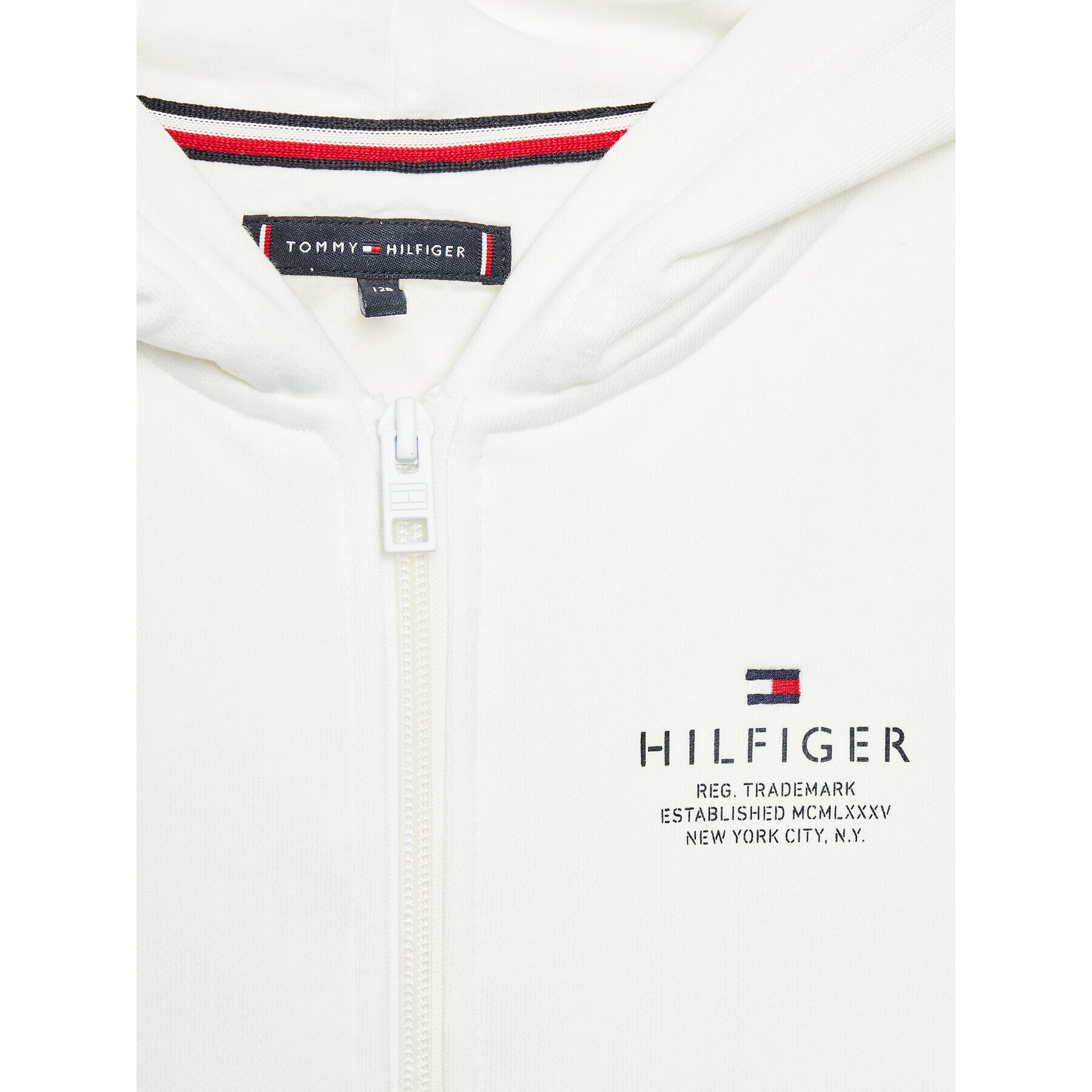 Tommy Hilfiger Mikina Logo KB0KB08233 Bílá Regular Fit - Pepit.cz