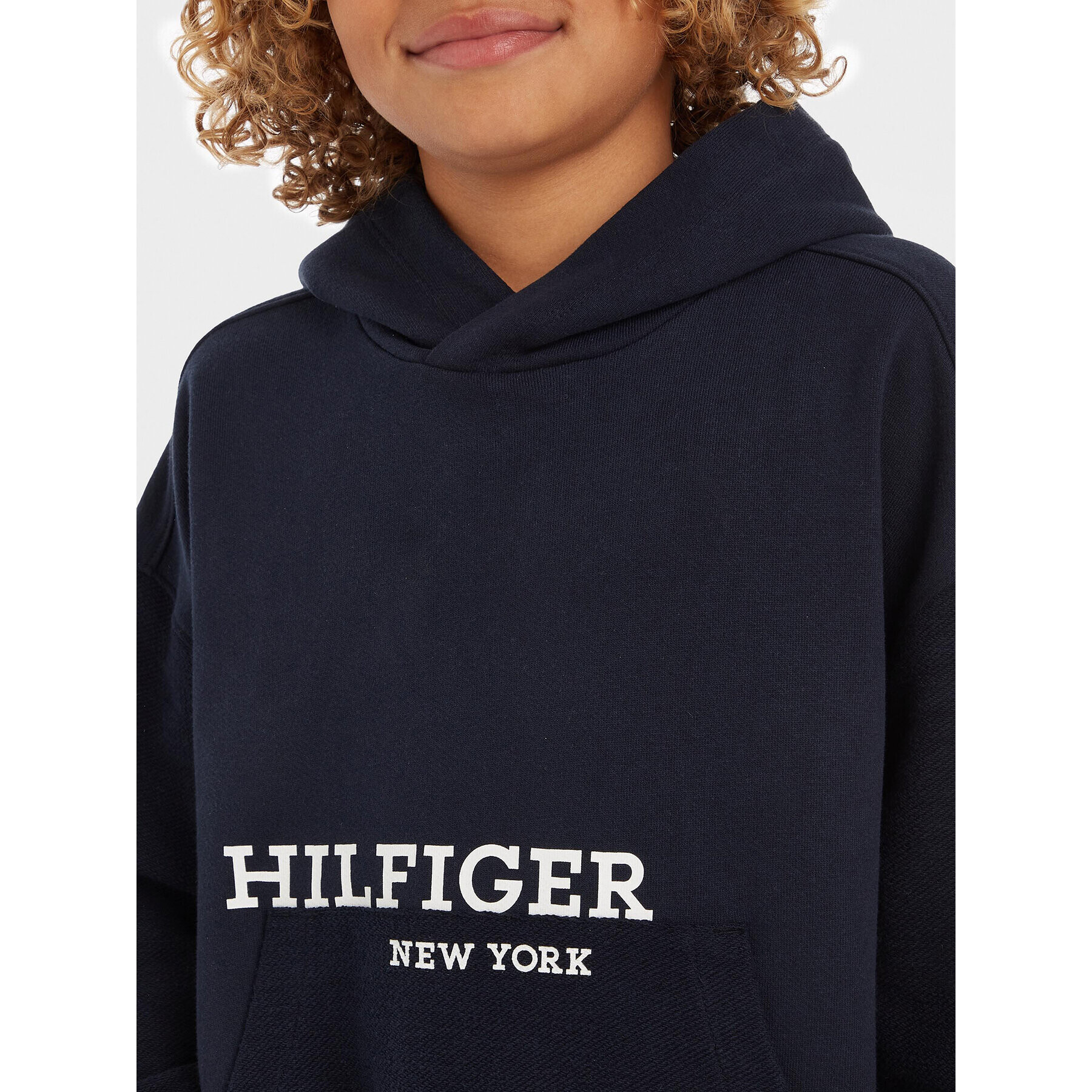 Tommy Hilfiger Mikina Logo KB0KB08298 D Tmavomodrá Regular Fit - Pepit.cz