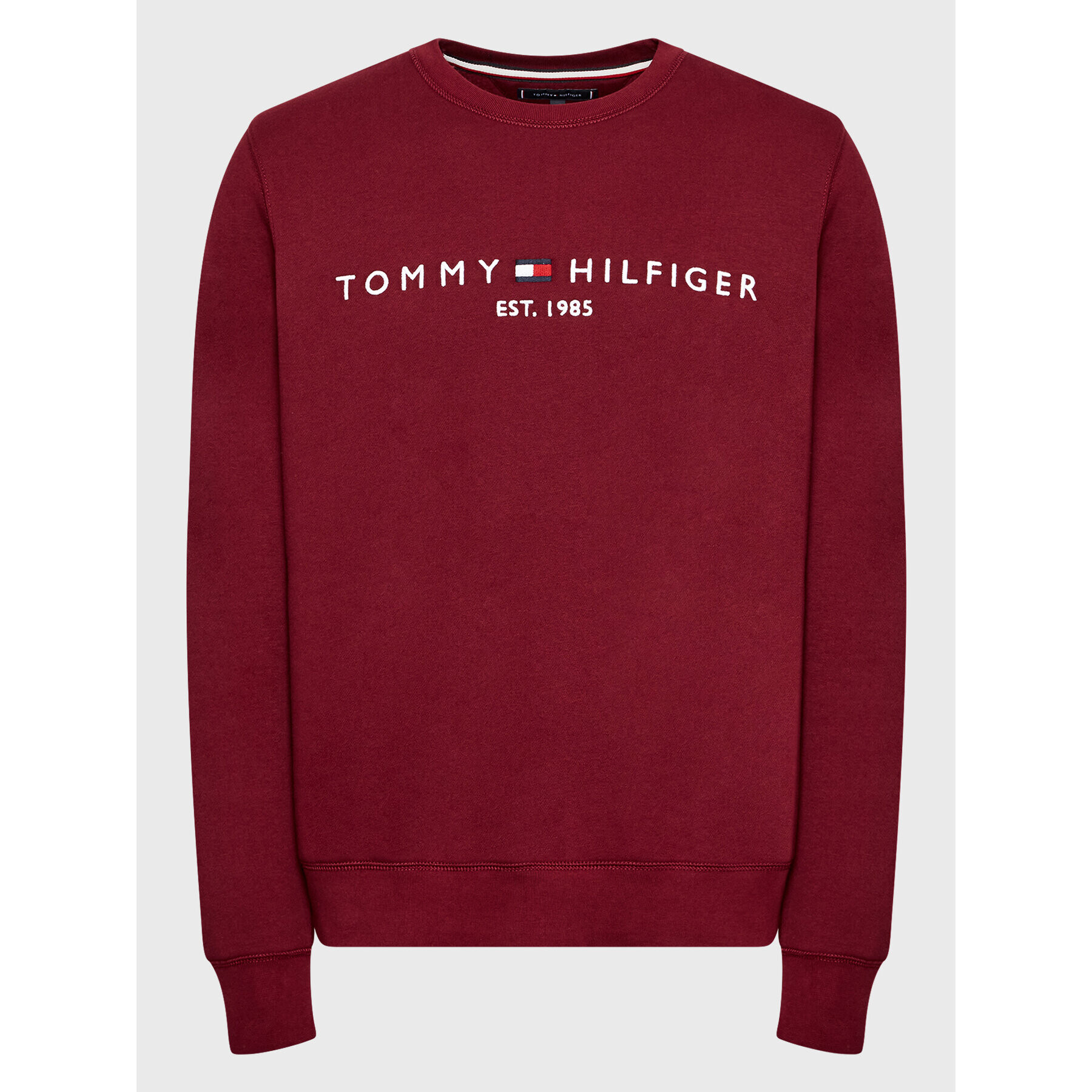 Tommy Hilfiger Mikina Logo MW0MW11596 Bordó Regular Fit - Pepit.cz