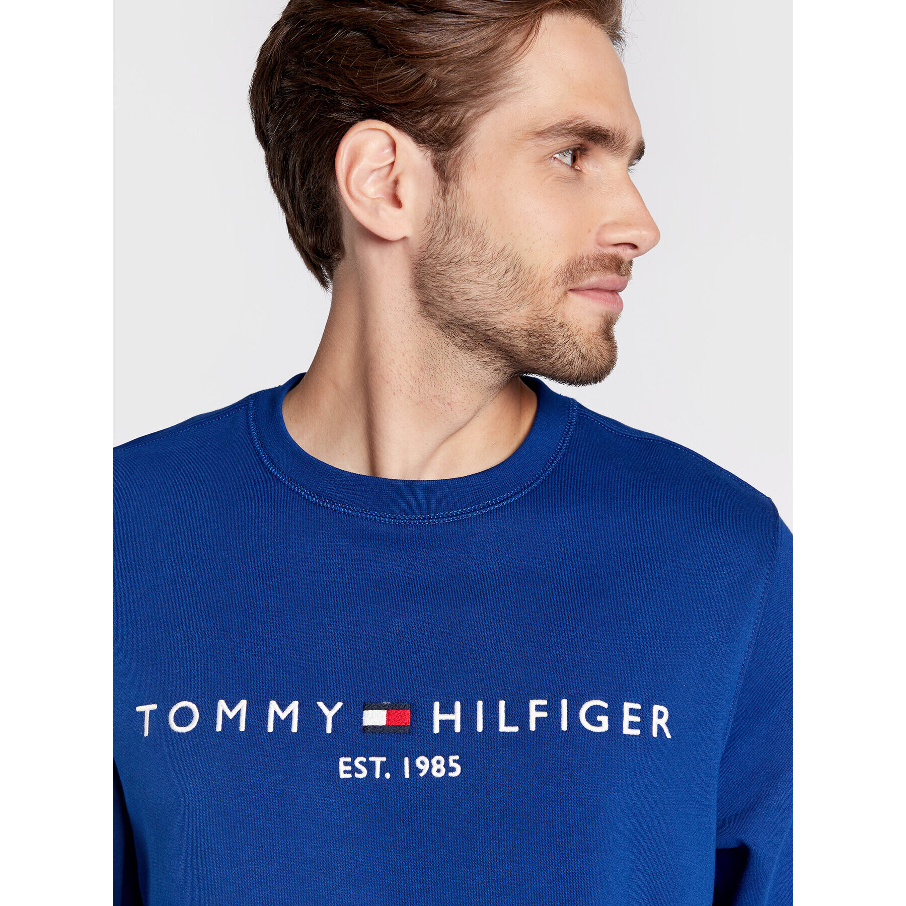 Tommy Hilfiger Mikina Logo MW0MW11596 Modrá Regular Fit - Pepit.cz