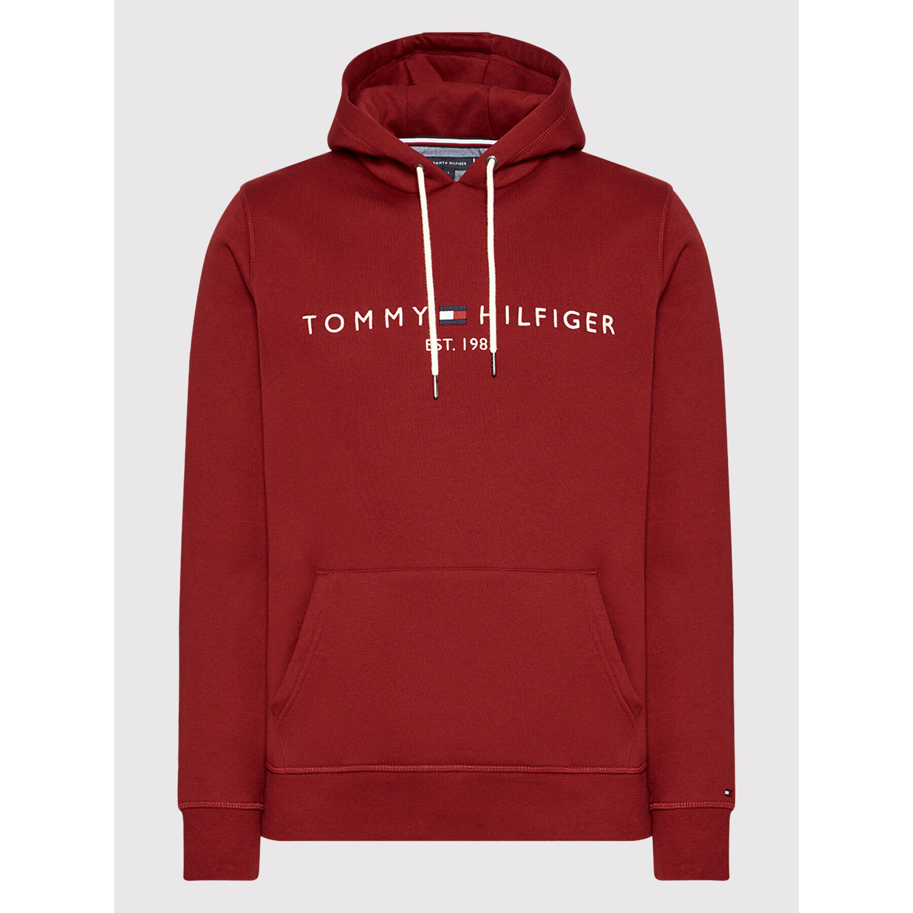 Tommy Hilfiger Mikina Logo MW0MW11599 Červená Regular Fit - Pepit.cz