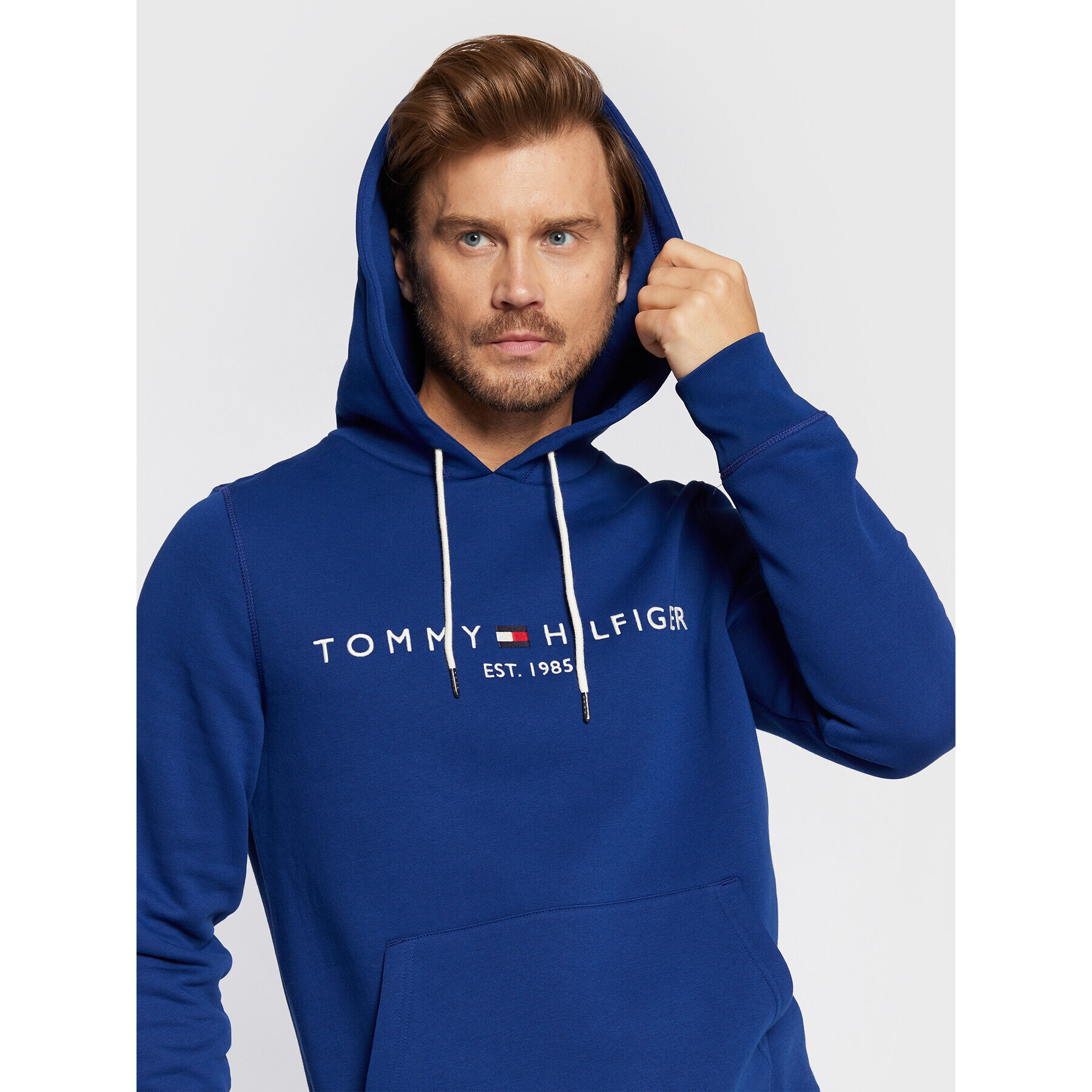 Tommy Hilfiger Mikina Logo MW0MW11599 Modrá Regular Fit - Pepit.cz