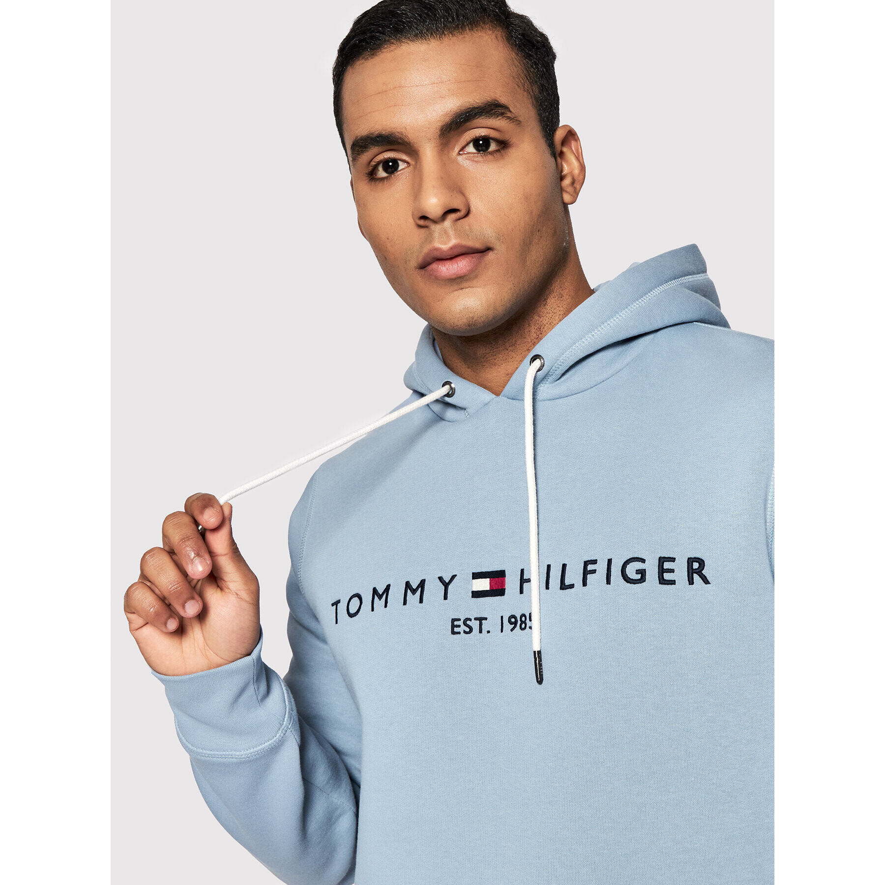 Tommy Hilfiger Mikina Logo MW0MW11599 Modrá Regular Fit - Pepit.cz