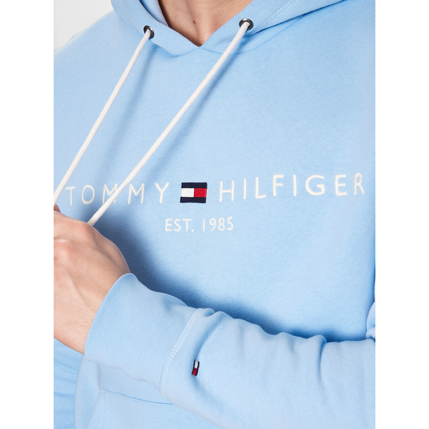 Tommy Hilfiger Mikina Logo MW0MW11599 Modrá Regular Fit - Pepit.cz