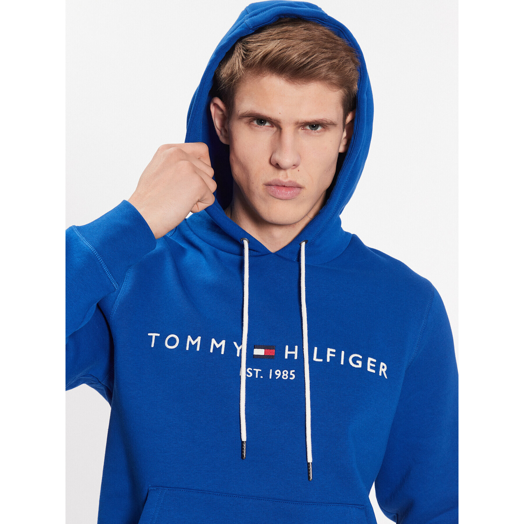 Tommy Hilfiger Mikina Logo MW0MW11599 Modrá Regular Fit - Pepit.cz