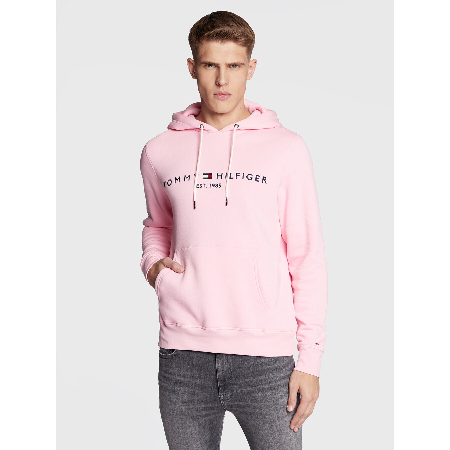 Tommy Hilfiger Mikina Logo MW0MW11599 Růžová Regular Fit - Pepit.cz