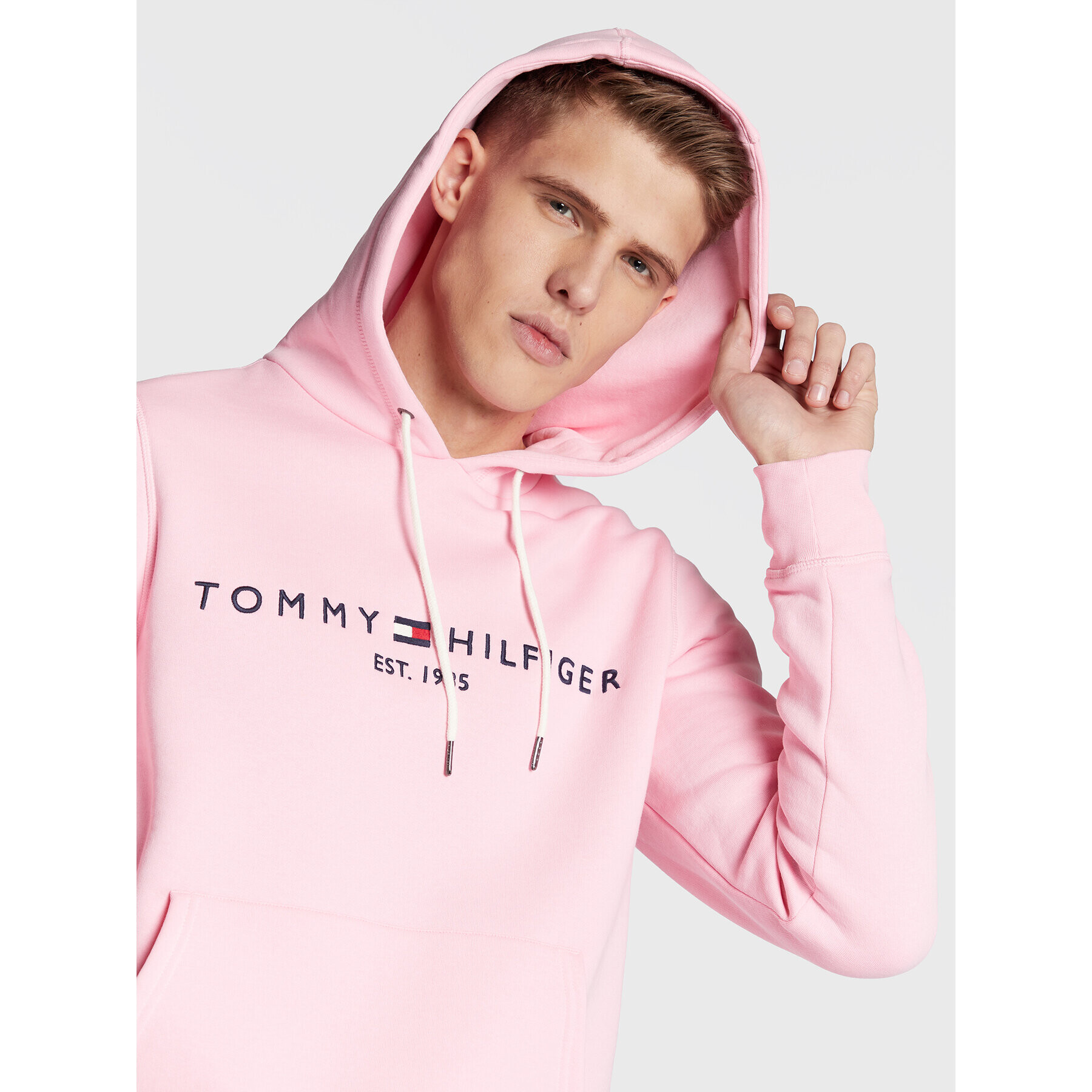 Tommy Hilfiger Mikina Logo MW0MW11599 Růžová Regular Fit - Pepit.cz