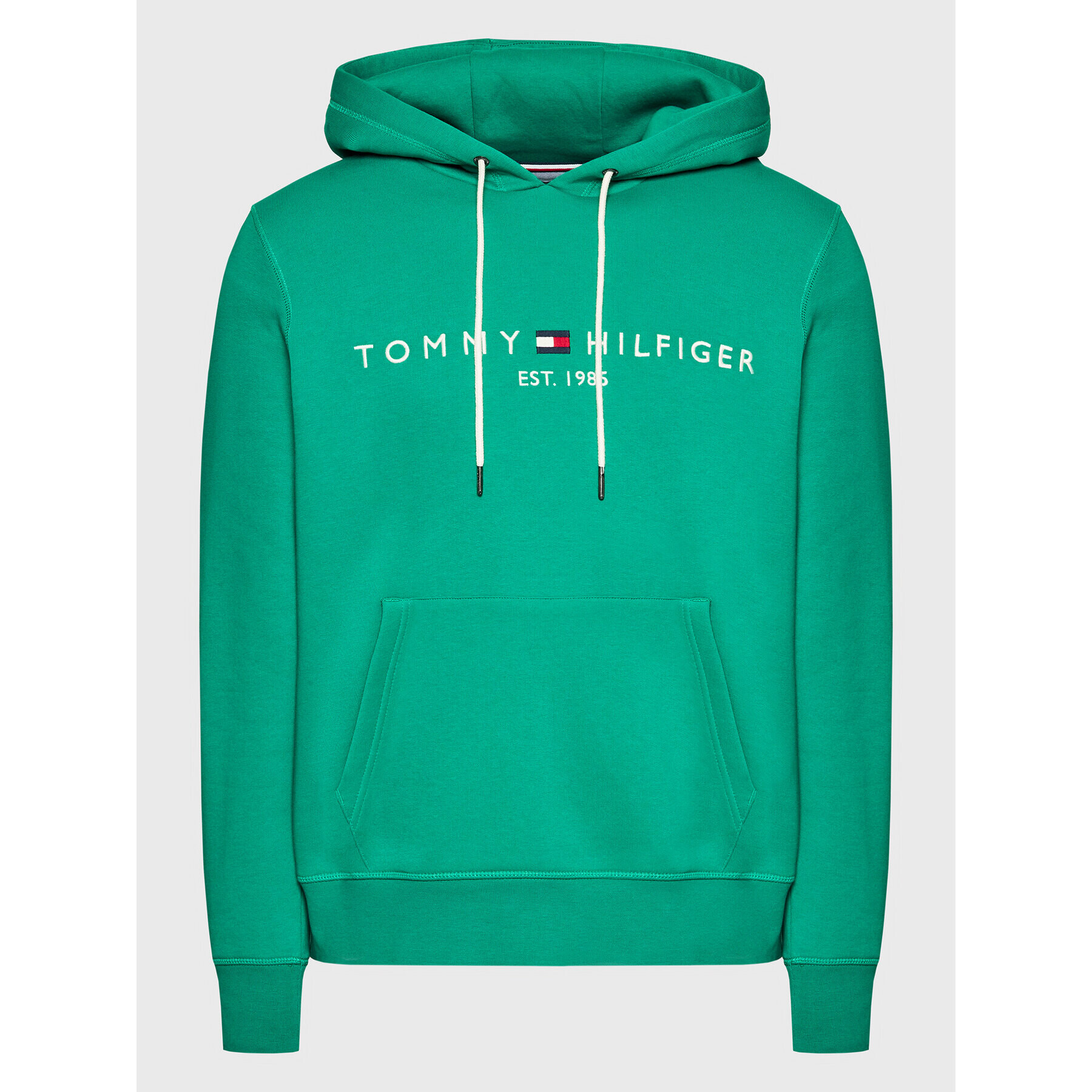 Tommy Hilfiger Mikina Logo MW0MW11599 Zelená Regular Fit - Pepit.cz