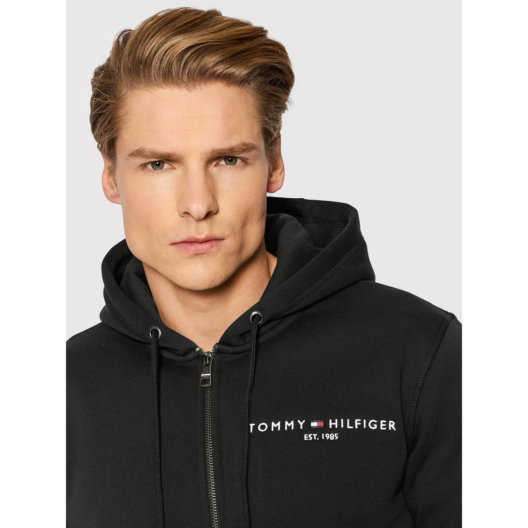 Tommy Hilfiger Mikina Logo MW0MW22197 Černá Regular Fit - Pepit.cz