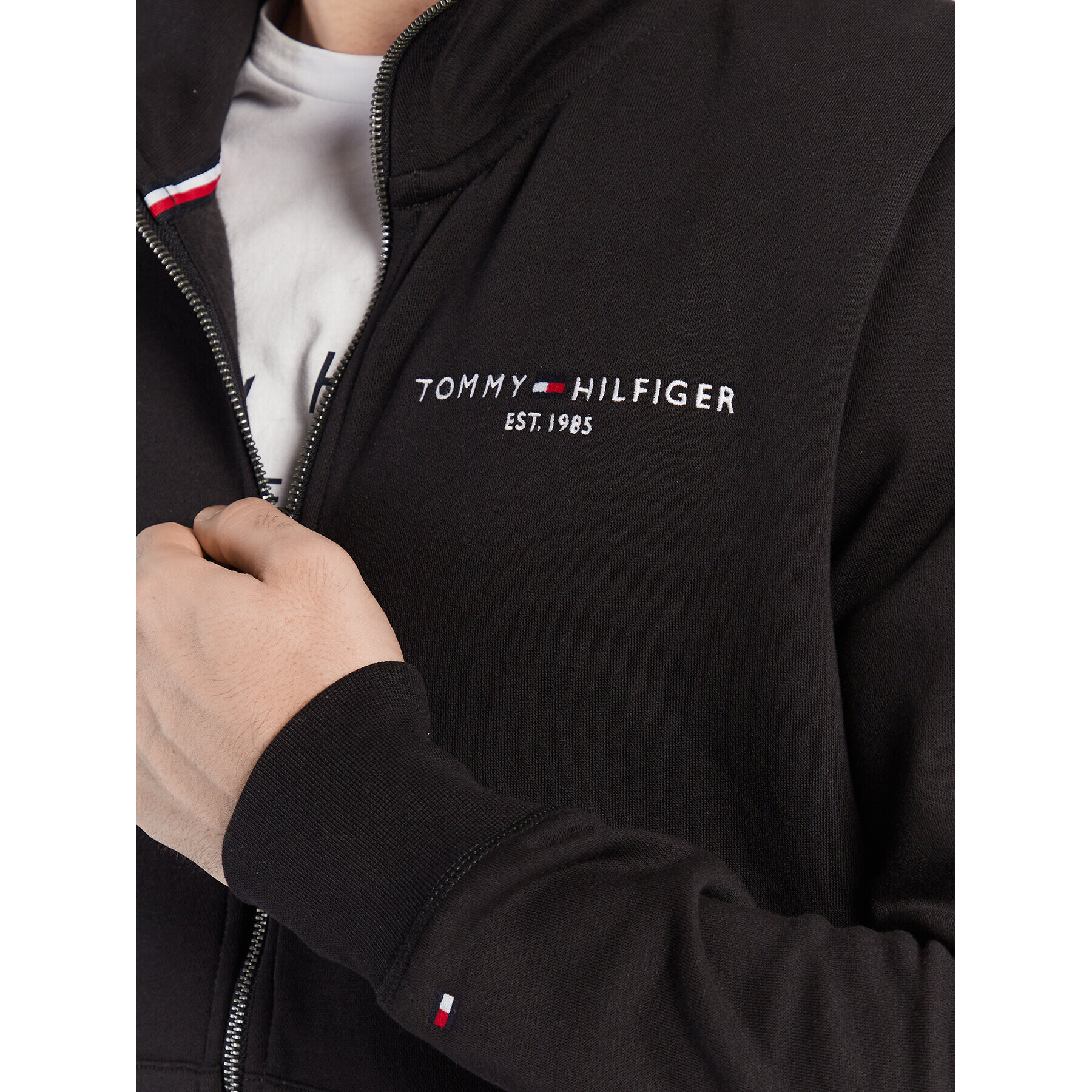 Tommy Hilfiger Mikina Logo MW0MW29327 Černá Regular Fit - Pepit.cz