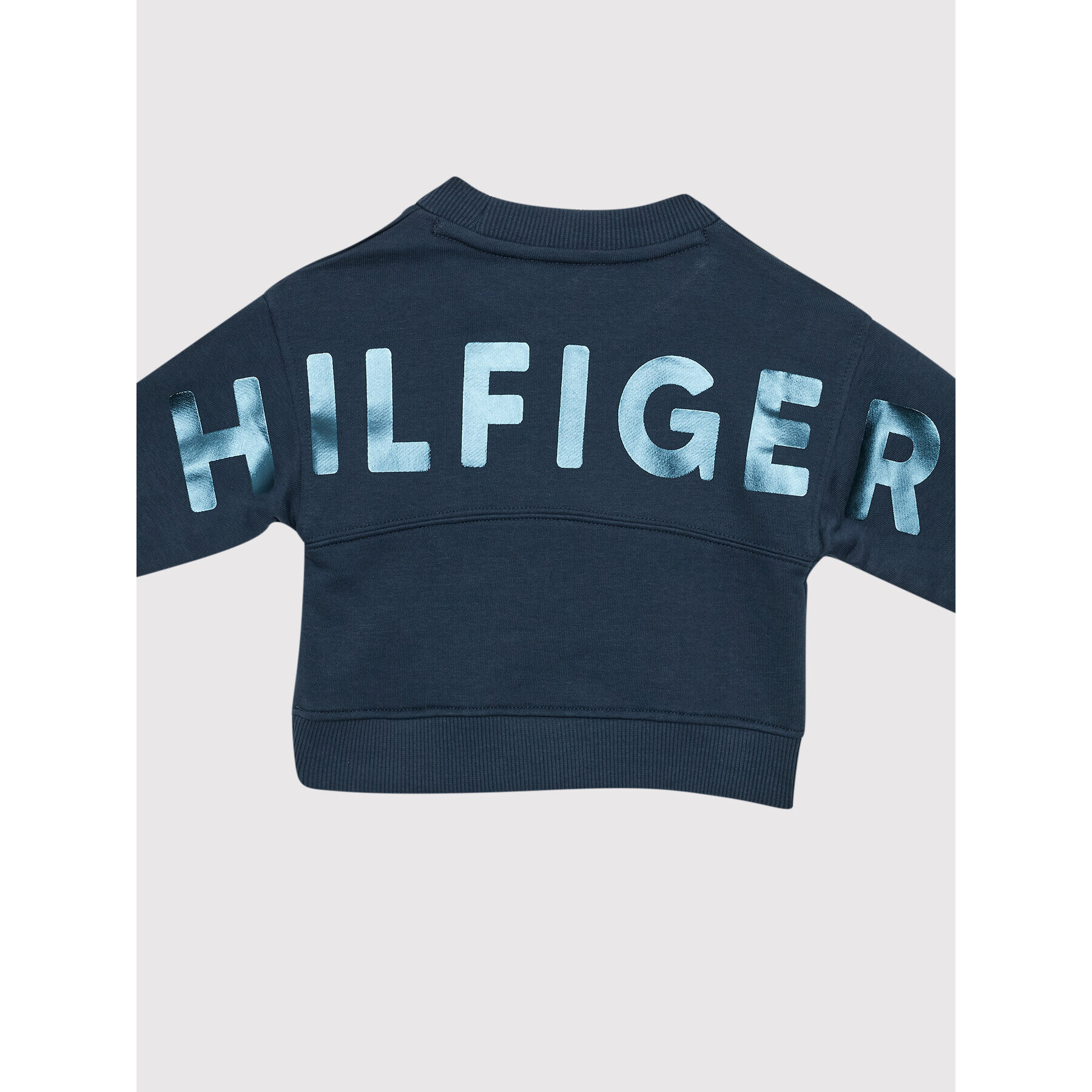 Tommy Hilfiger Mikina Metallic Foil KG0KG06516 Tmavomodrá Regular Fit - Pepit.cz