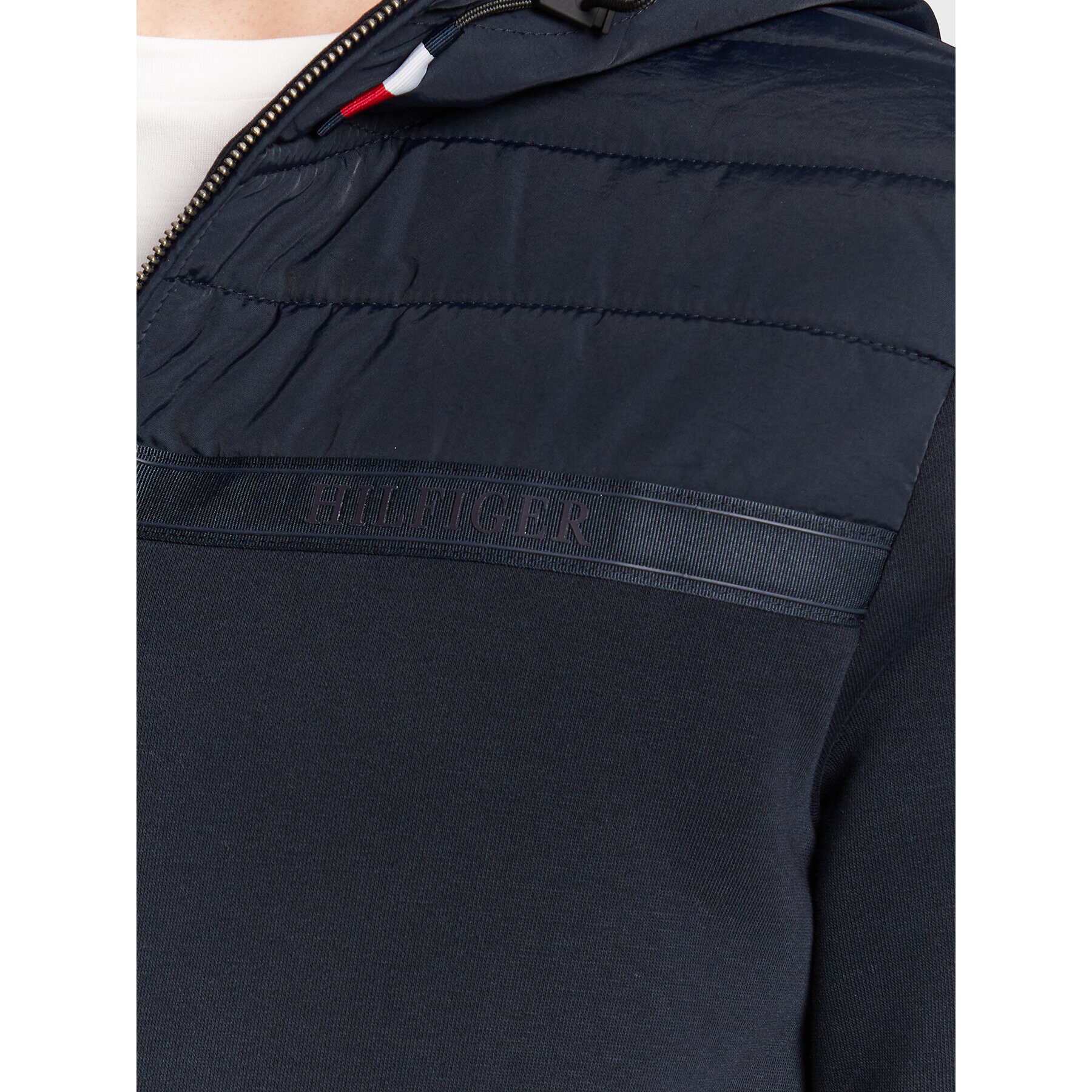 Tommy Hilfiger Mikina Mix Media MW0MW29305 Tmavomodrá Regular Fit - Pepit.cz