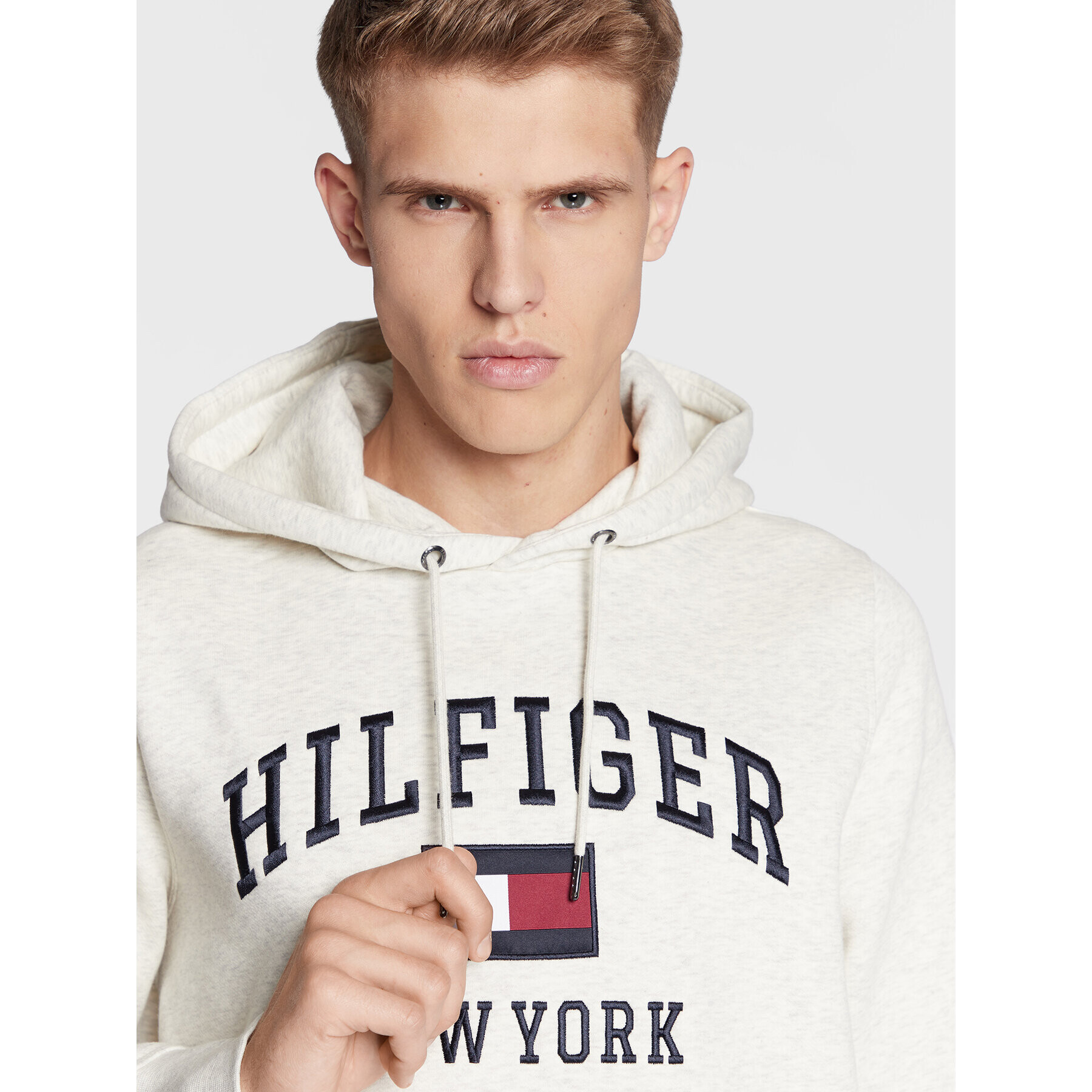 Tommy Hilfiger Mikina Modern Varsity MW0MW28173 Béžová Regular Fit - Pepit.cz