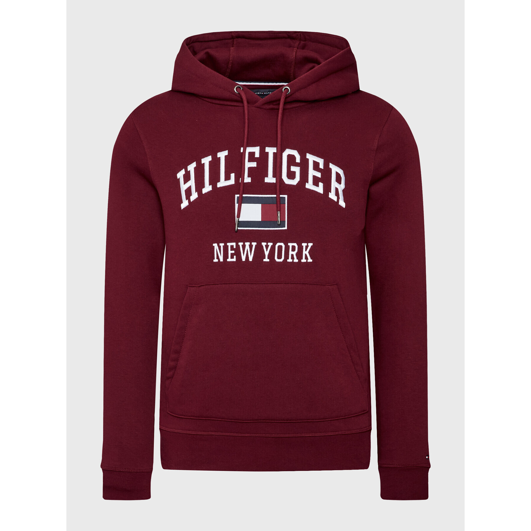 Tommy Hilfiger Mikina Modern Varsity MW0MW28173 Bordó Regular Fit - Pepit.cz