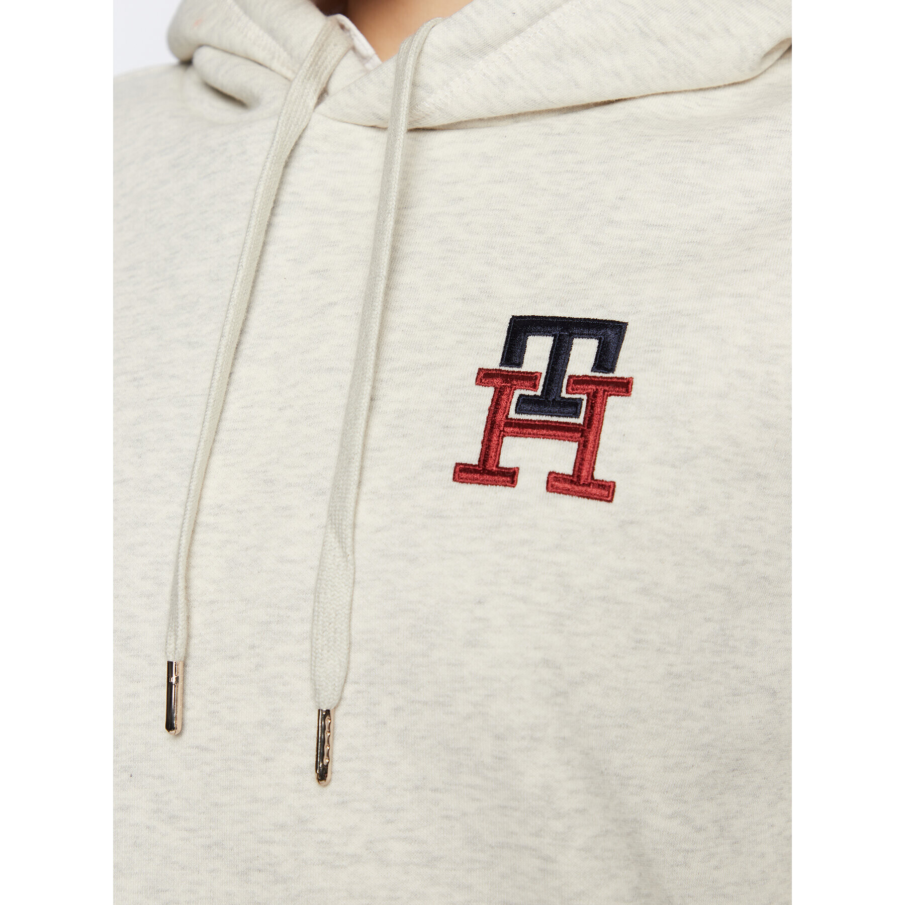 Tommy Hilfiger Mikina Monogram WW0WW37434 Béžová Regular Fit - Pepit.cz