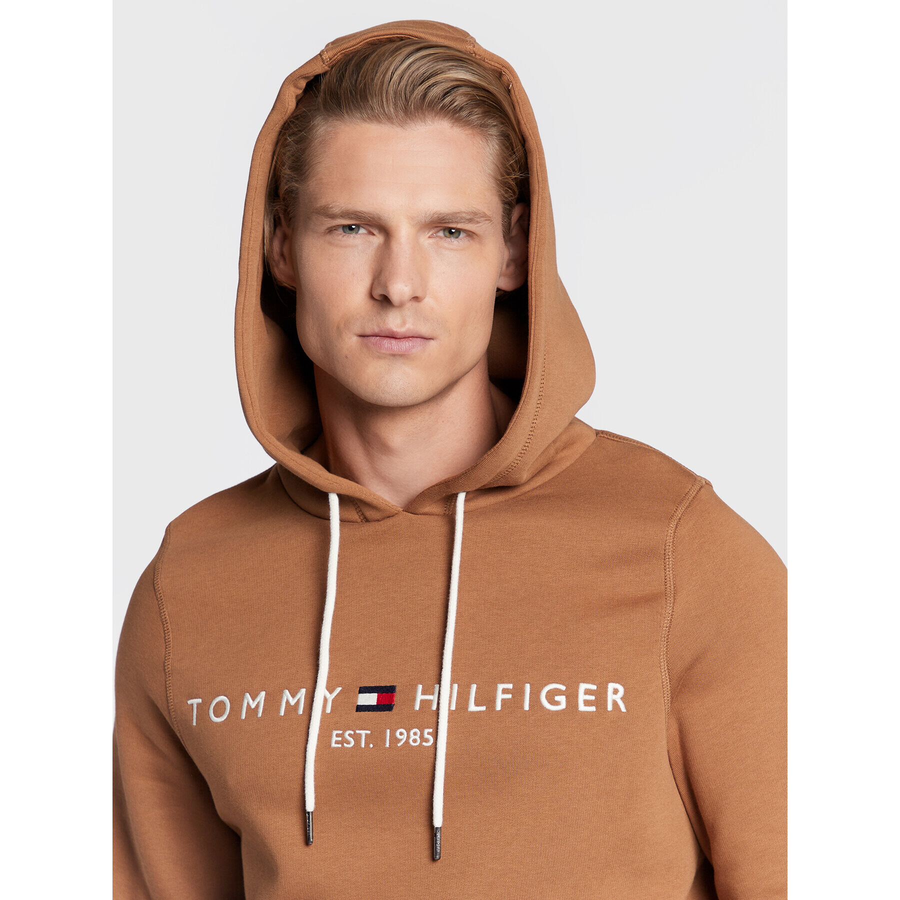 Tommy Hilfiger Mikina MW0MW11599 Hnědá Regular Fit - Pepit.cz