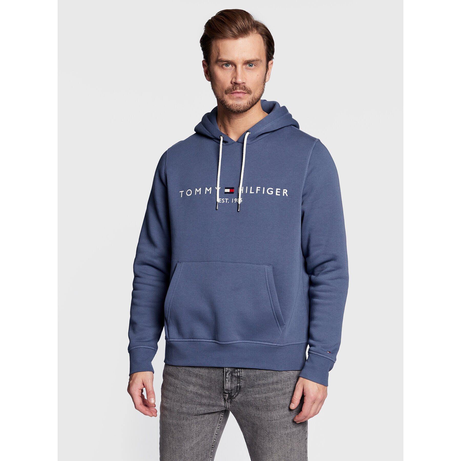 Tommy Hilfiger Mikina MW0MW11599 Modrá Regular Fit - Pepit.cz