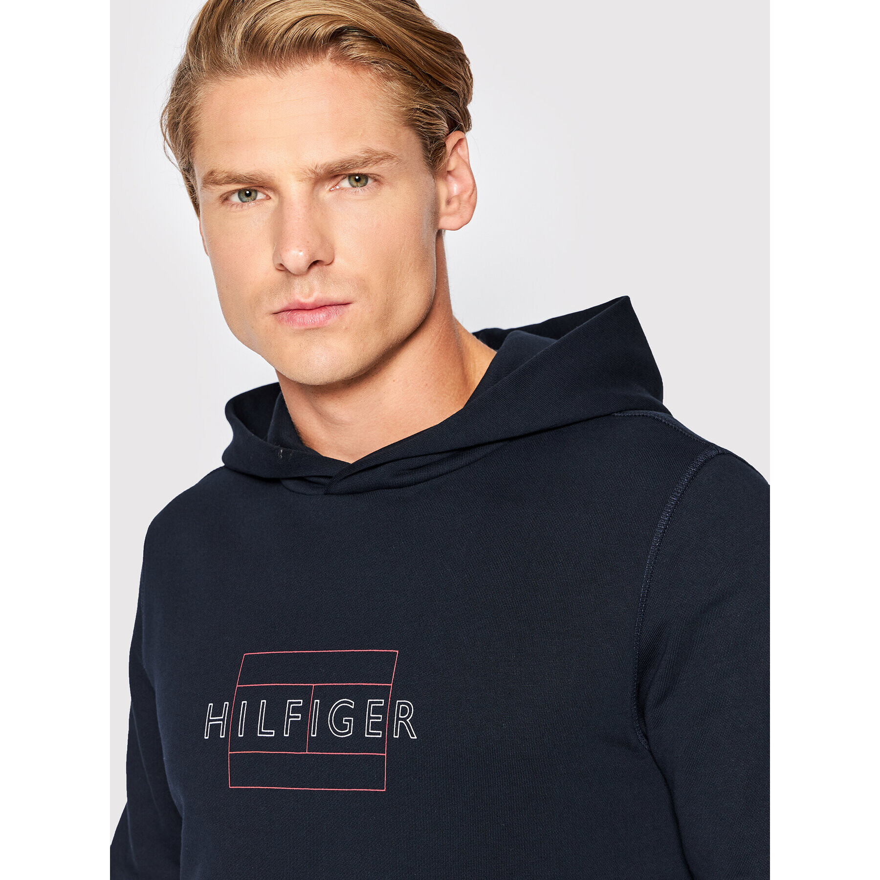 Tommy Hilfiger Mikina MW0MW25598 Tmavomodrá Regular Fit - Pepit.cz