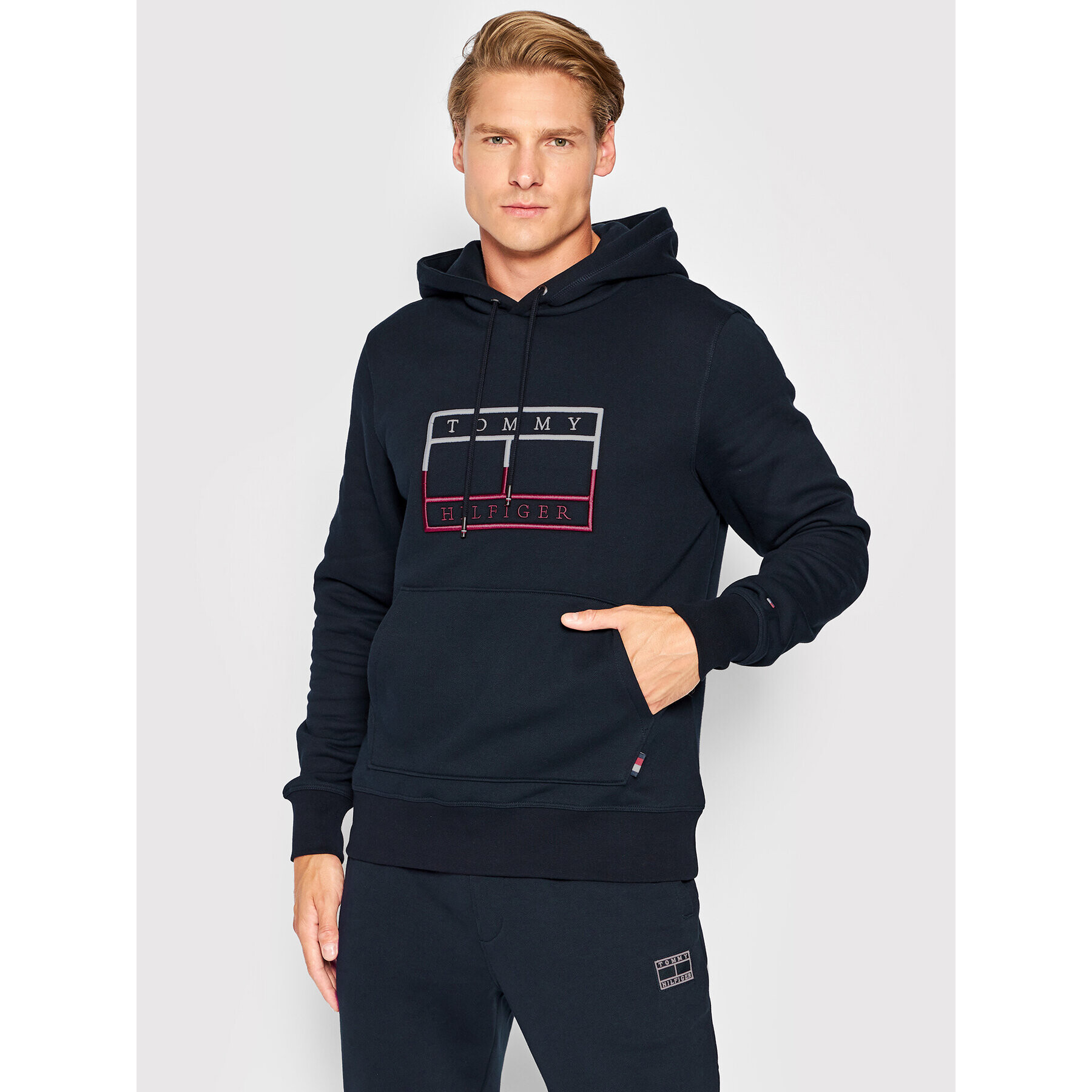 Tommy Hilfiger Mikina MW0MW25600 Tmavomodrá Regular Fit - Pepit.cz