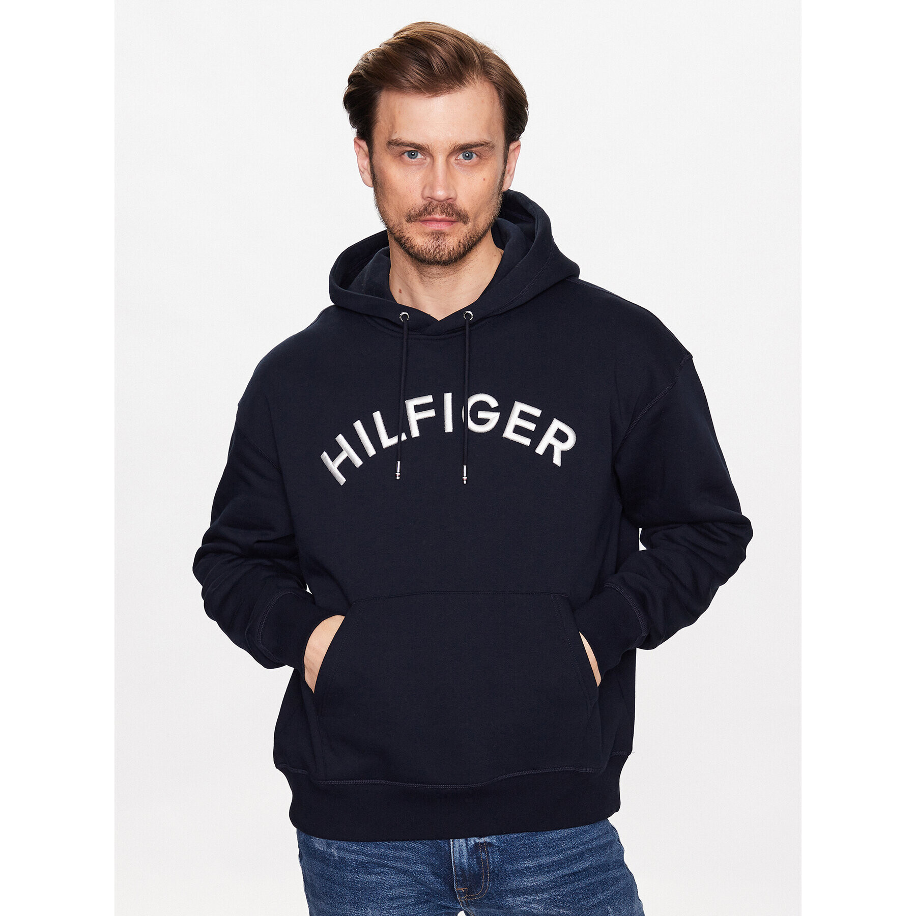 Tommy Hilfiger Mikina MW0MW31070 Tmavomodrá Regular Fit - Pepit.cz