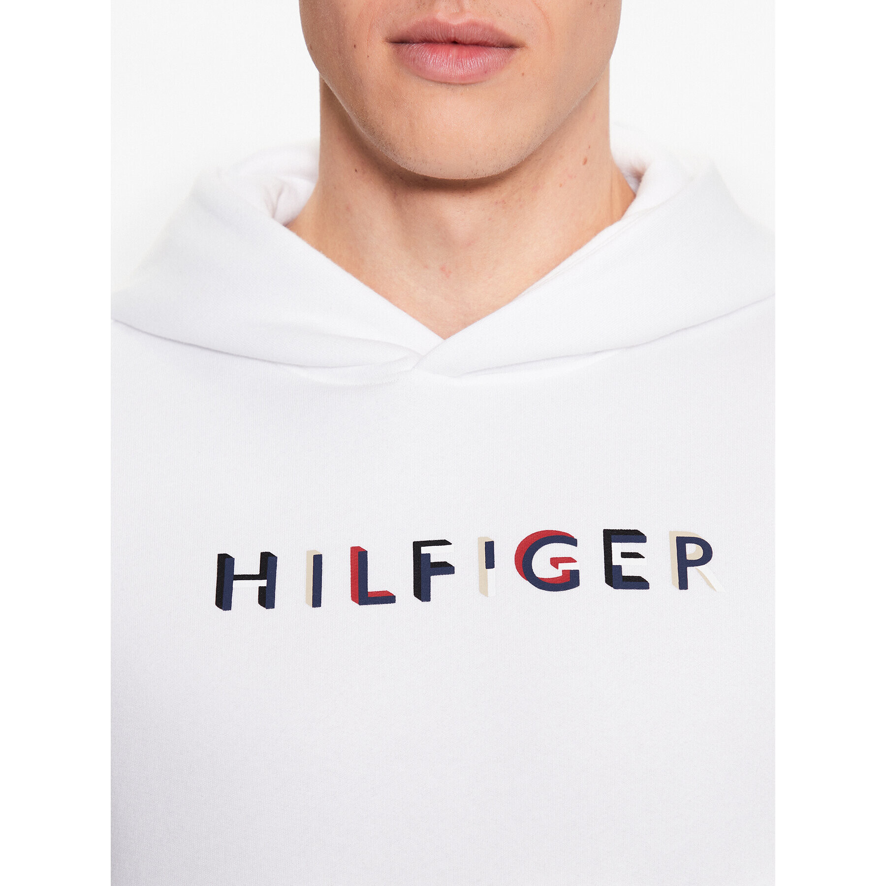 Tommy Hilfiger Mikina MW0MW32014 Bílá Regular Fit - Pepit.cz