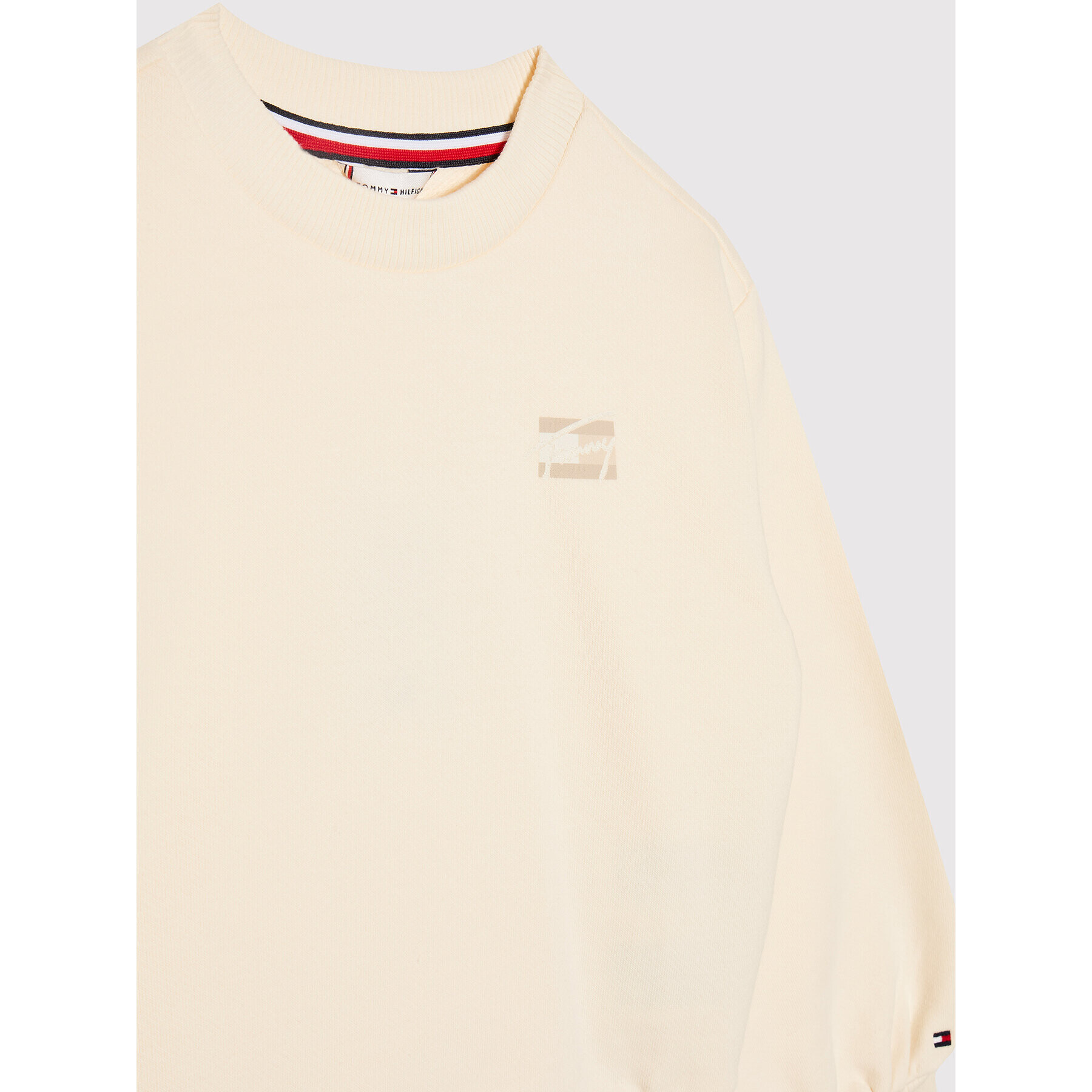 Tommy Hilfiger Mikina Natural Dye Script KG0KG06779 Béžová Regular Fit - Pepit.cz