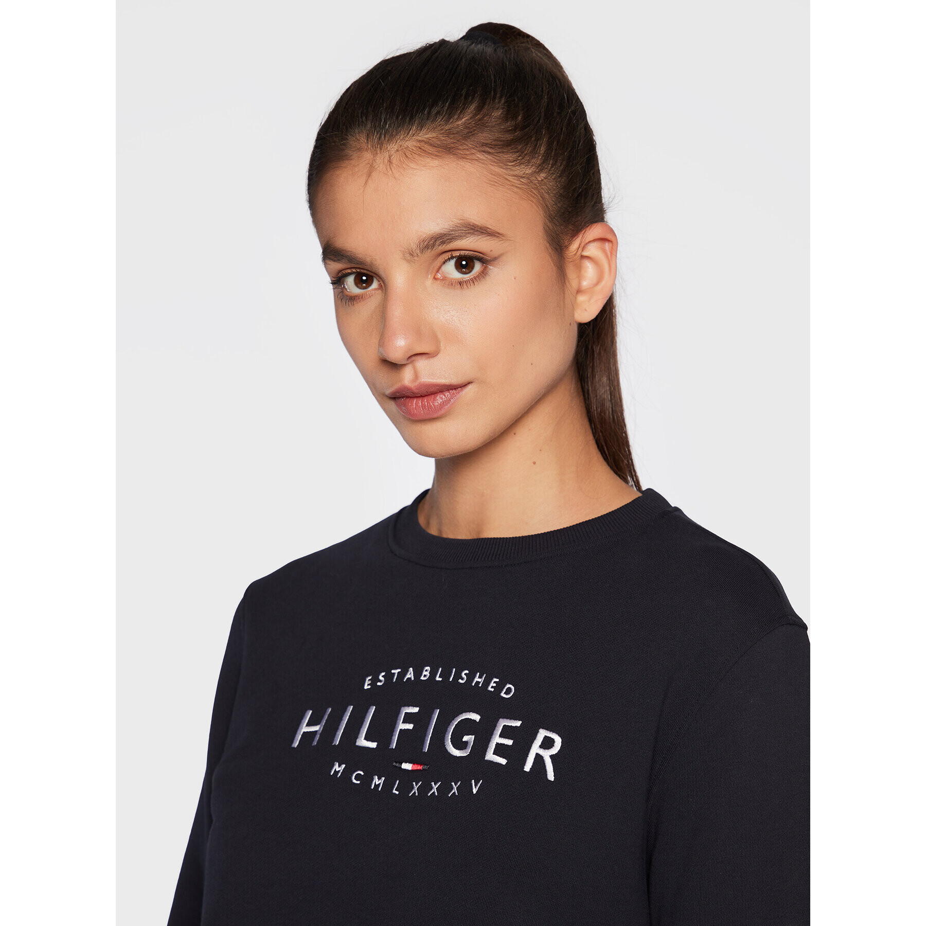 Tommy Hilfiger Mikina New Branded WW0WW35978 Tmavomodrá Relaxed Fit - Pepit.cz