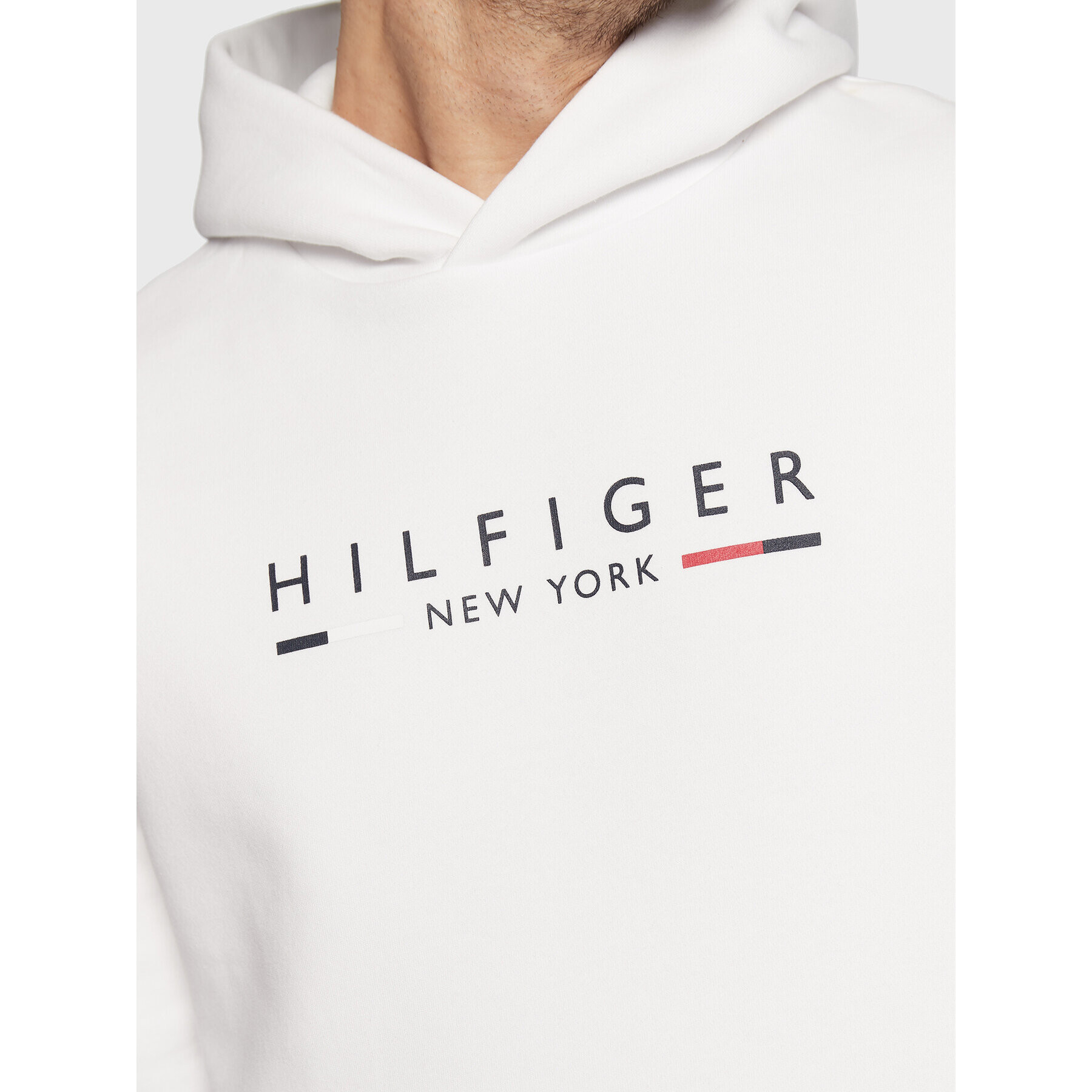 Tommy Hilfiger Mikina New York MW0MW29301 Bílá Regular Fit - Pepit.cz