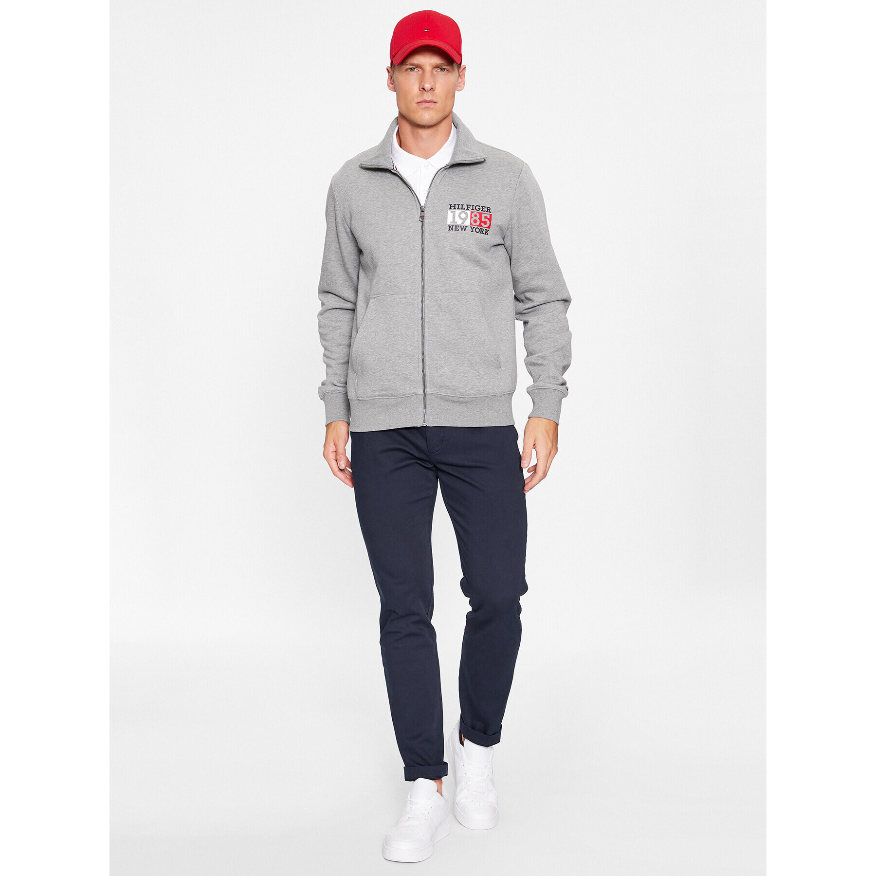 Tommy Hilfiger Mikina New York MW0MW32749 Šedá Regular Fit - Pepit.cz