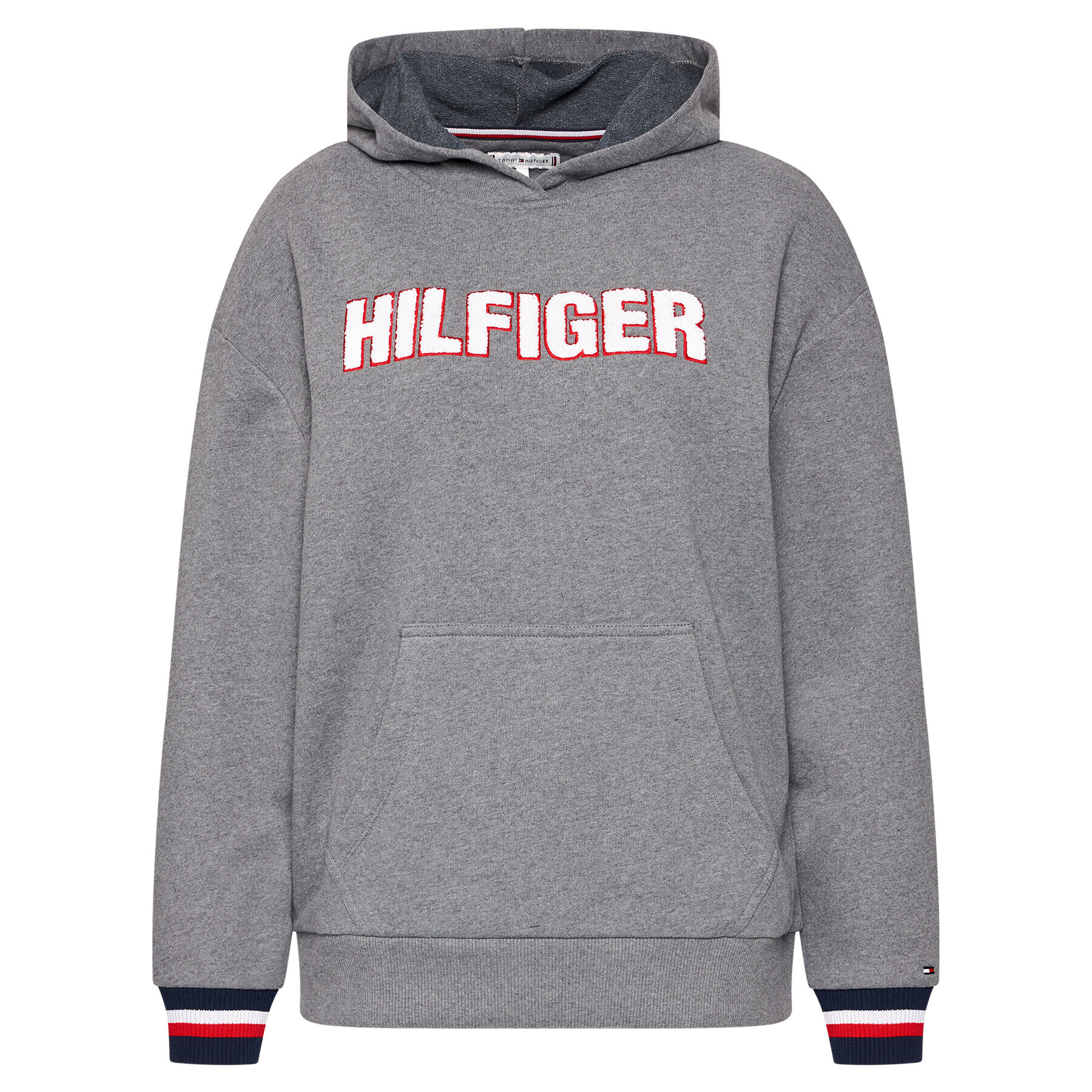 Tommy Hilfiger Mikina Oh Hoodie UW0UW02530 Šedá Regular Fit - Pepit.cz