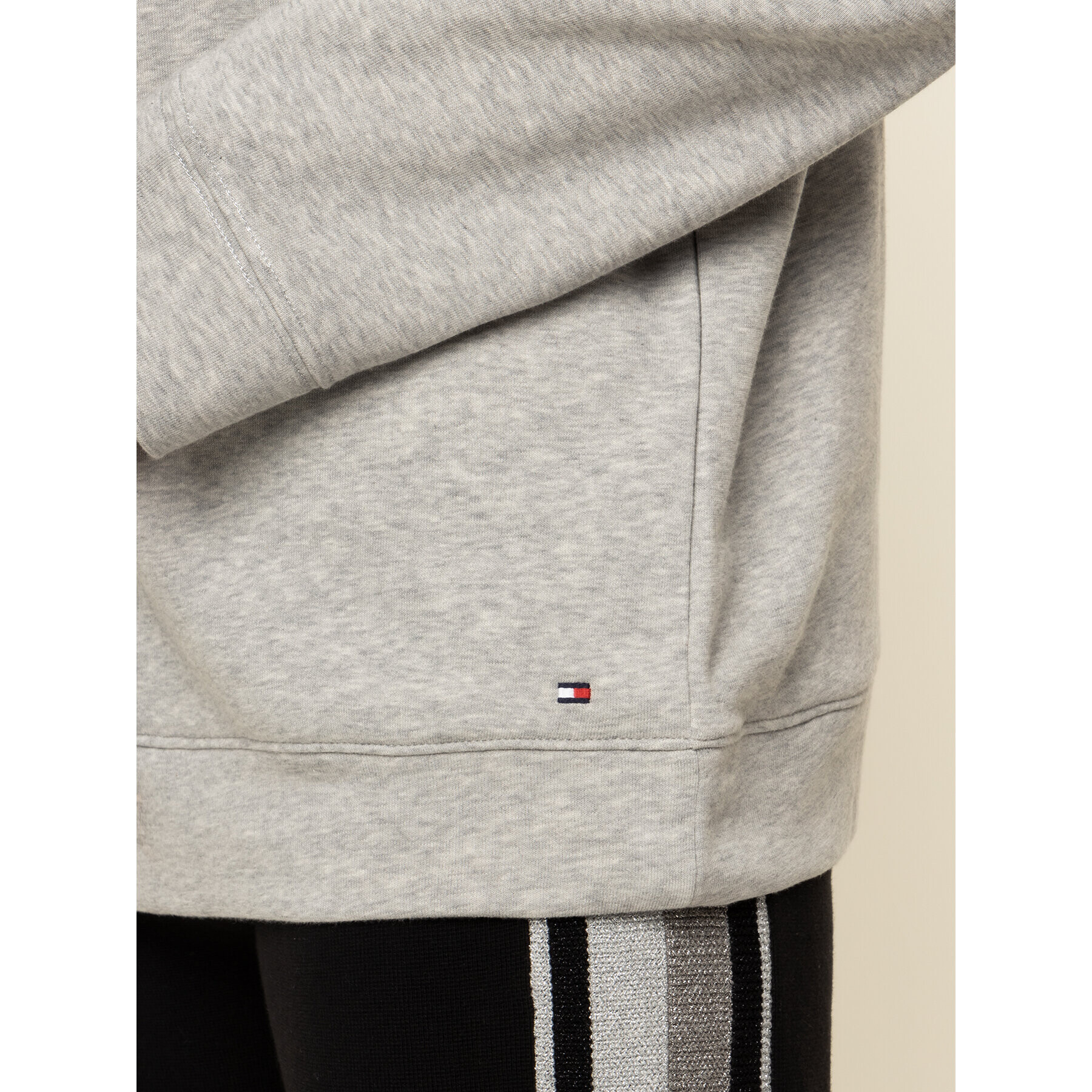 Tommy Hilfiger Mikina Pam Mock WW0WW26714 Šedá Regular Fit - Pepit.cz