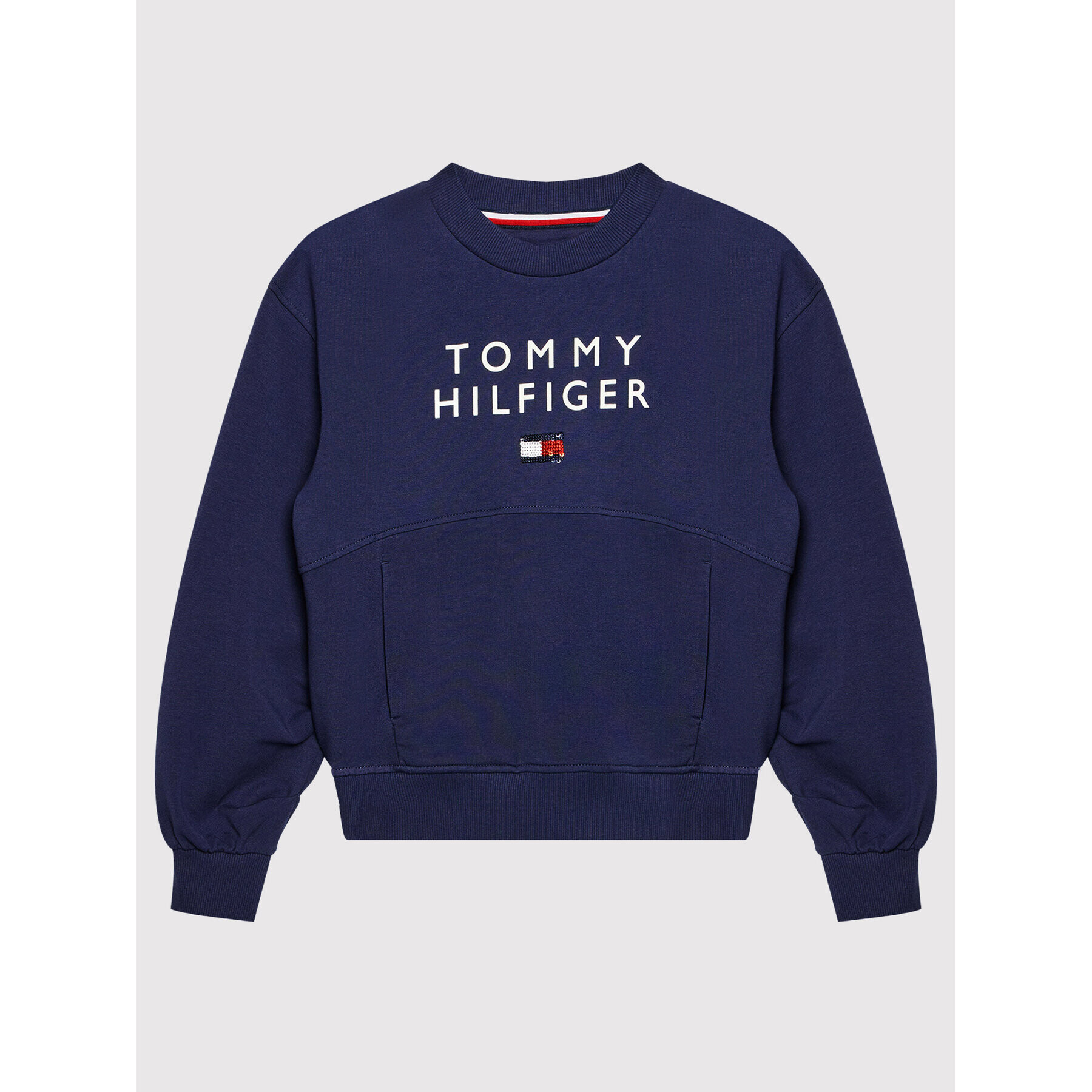 Tommy Hilfiger Mikina Pleated KG0KG06159 M Tmavomodrá Regular Fit - Pepit.cz