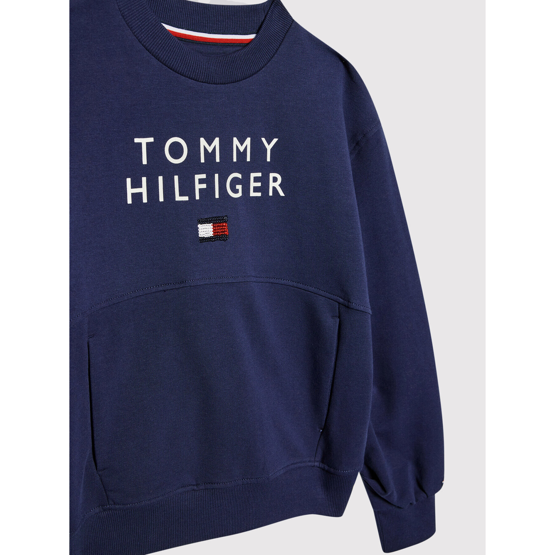 Tommy Hilfiger Mikina Pleated KG0KG06159 M Tmavomodrá Regular Fit - Pepit.cz