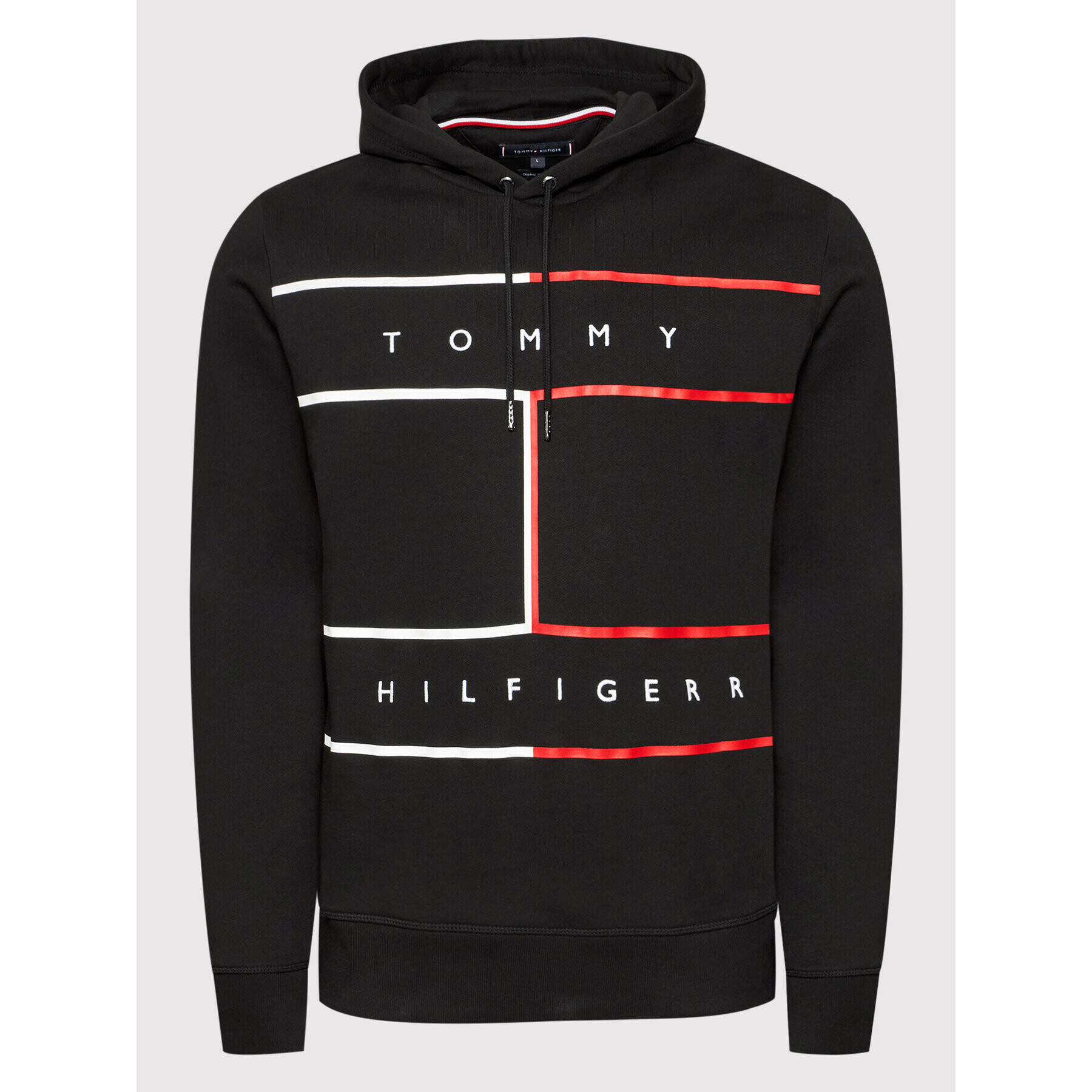 Tommy Hilfiger Mikina Rwb Flag MW0MW25048 Černá Regular Fit - Pepit.cz