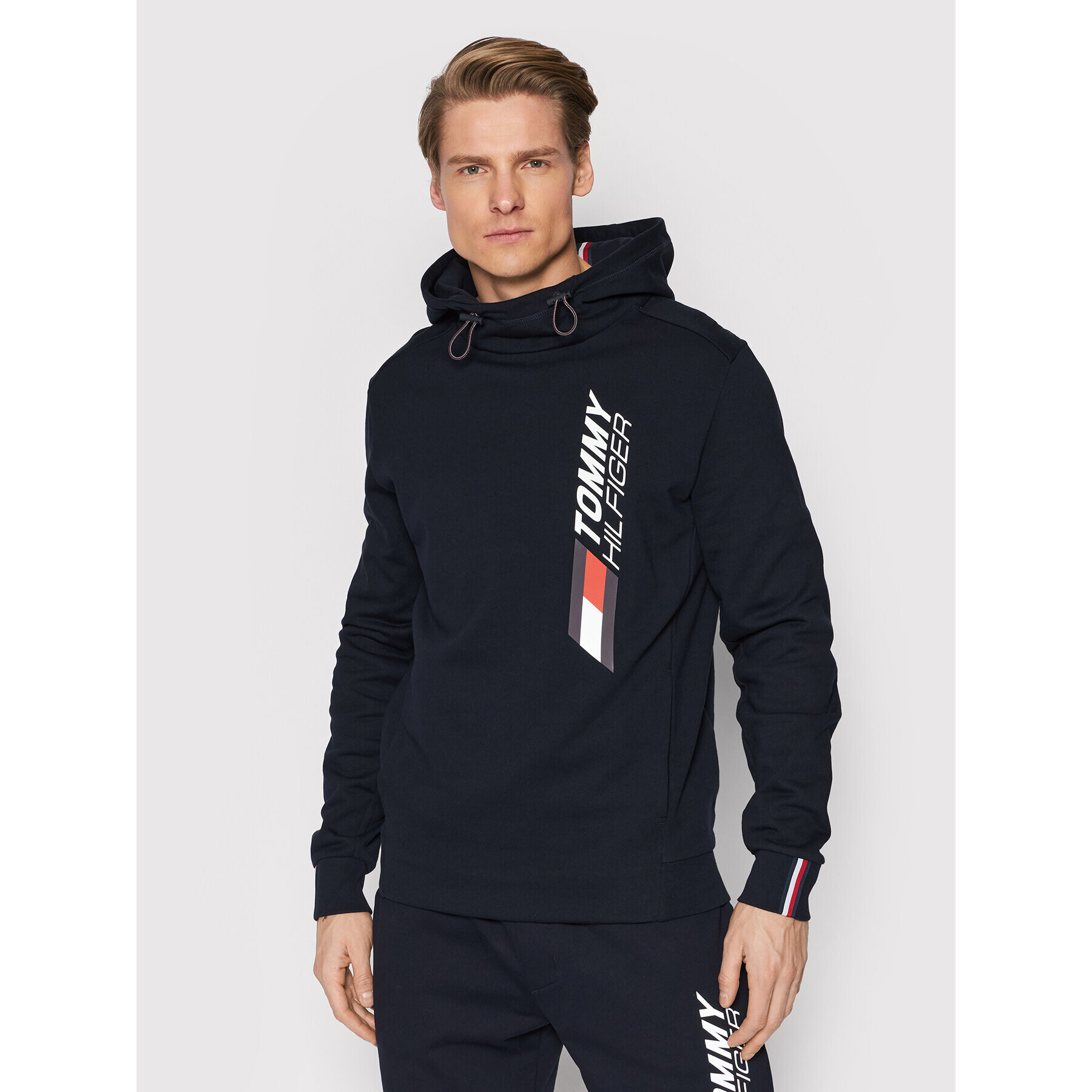 Tommy Hilfiger Mikina Seasonal Graphic MW0MW21263 Tmavomodrá Regular Fit - Pepit.cz