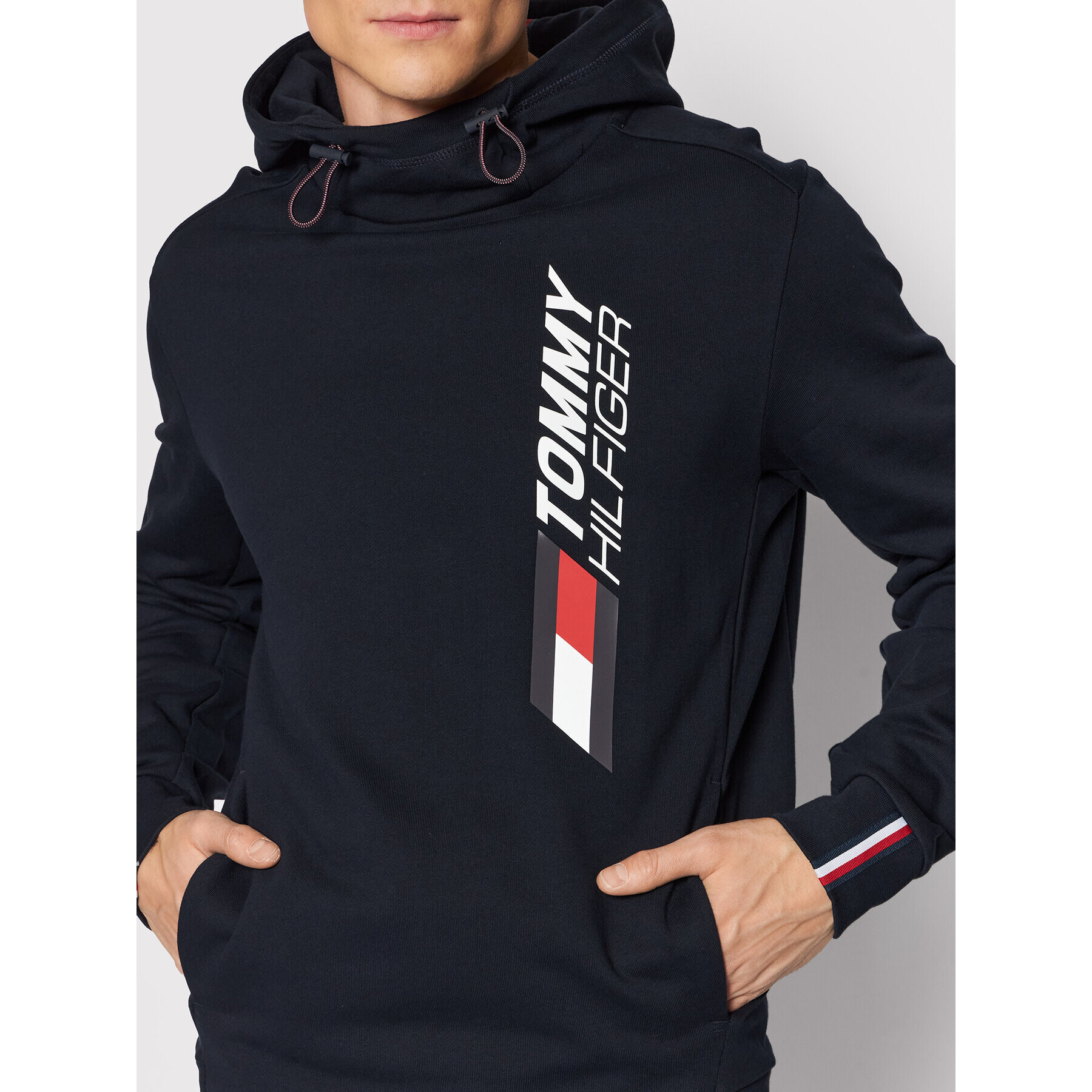 Tommy Hilfiger Mikina Seasonal Graphic MW0MW21263 Tmavomodrá Regular Fit - Pepit.cz