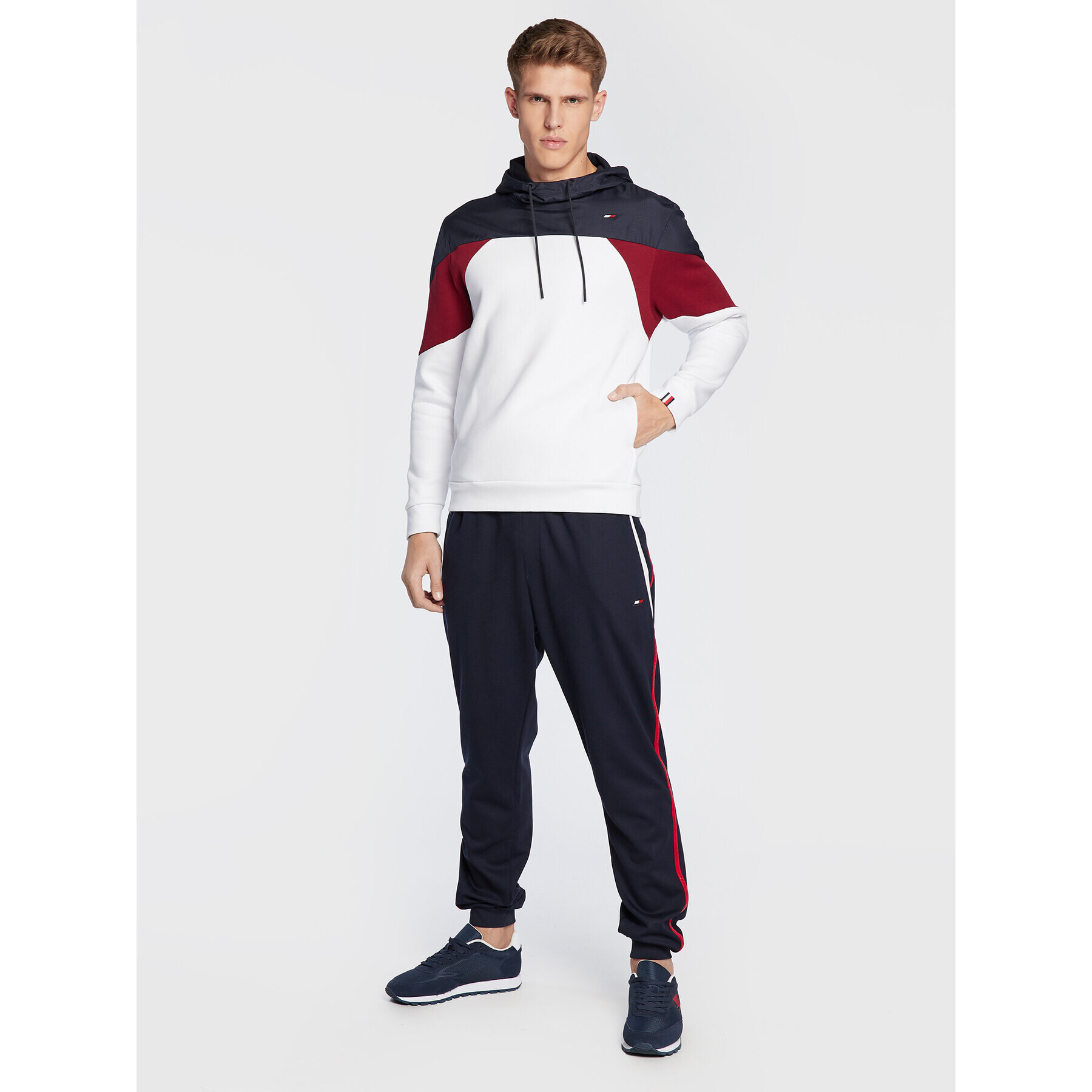 Tommy Hilfiger Mikina Seasonal MW0MW27547 Bílá Relaxed Fit - Pepit.cz