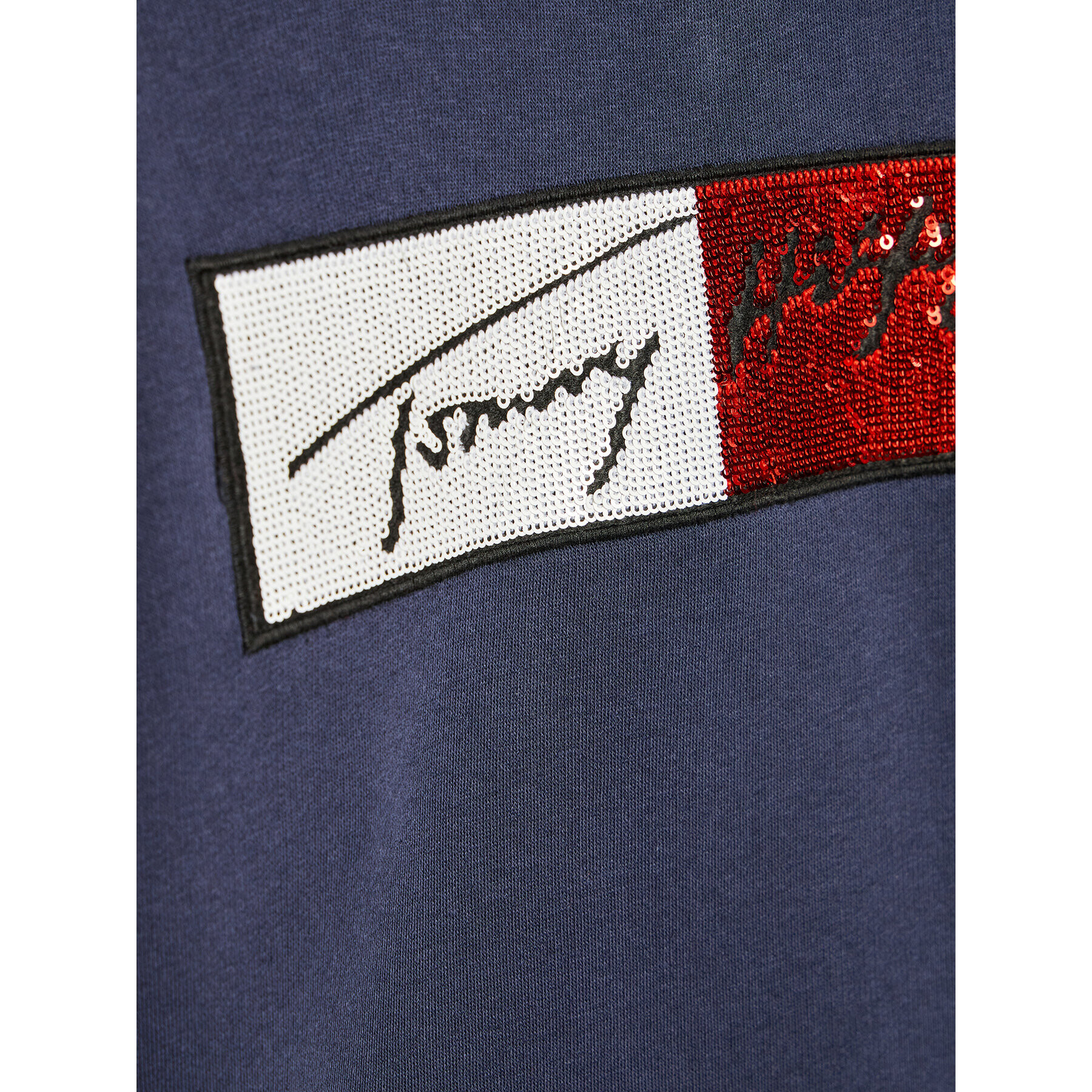 Tommy Hilfiger Mikina Sequins Flag KG0KG06162 D Tmavomodrá Regular Fit - Pepit.cz