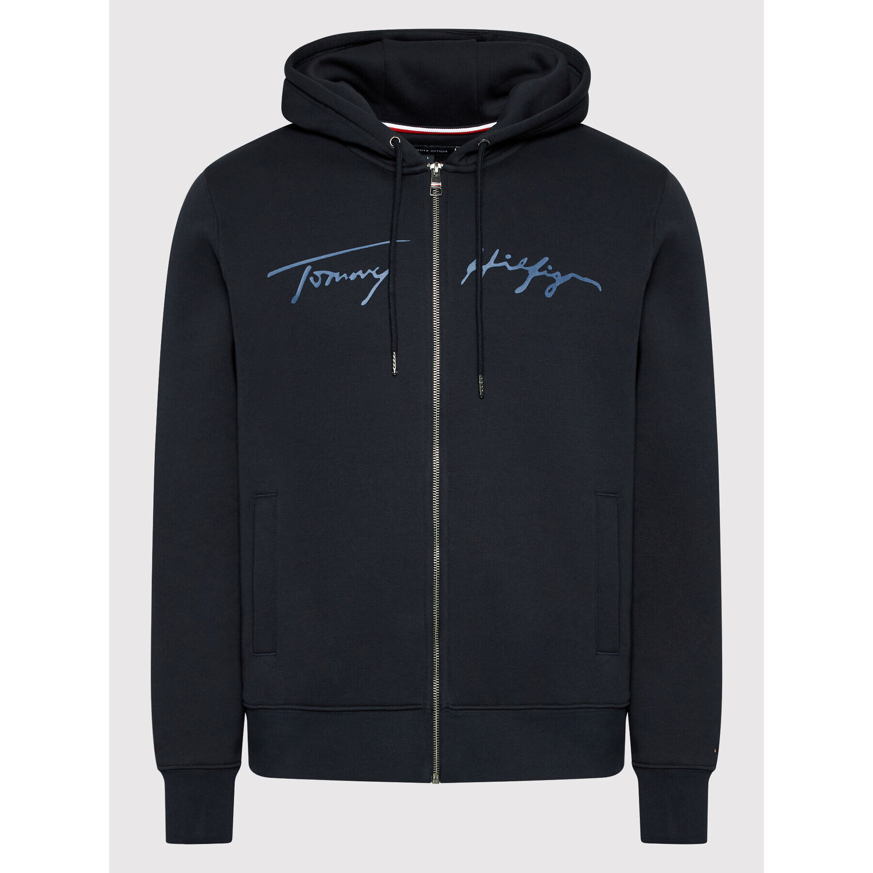 Tommy Hilfiger Mikina Signature Graphic MW0MW24540 Tmavomodrá Regular Fit - Pepit.cz