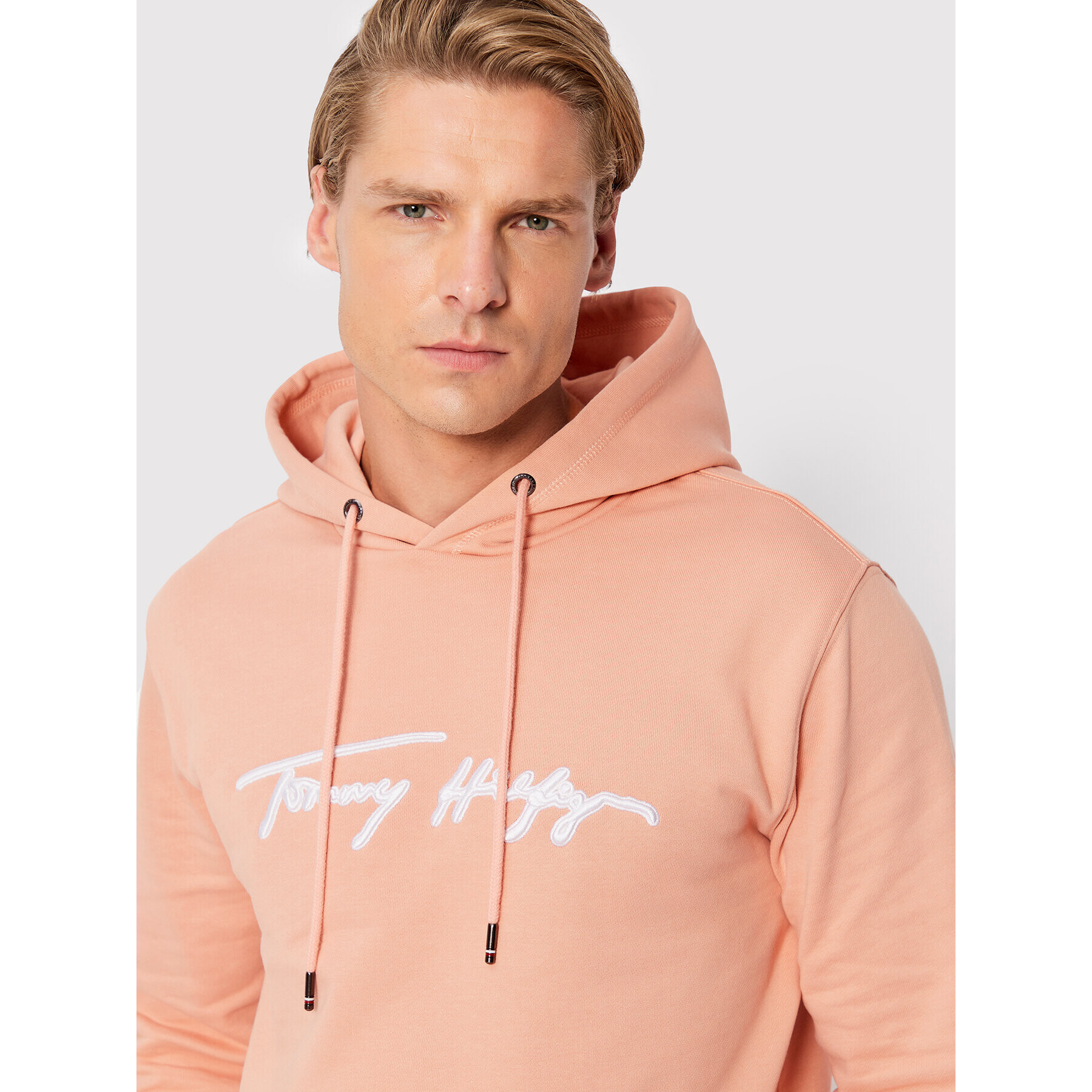 Tommy Hilfiger Mikina Signature Graphic MW0MW25057 Růžová Regular Fit - Pepit.cz