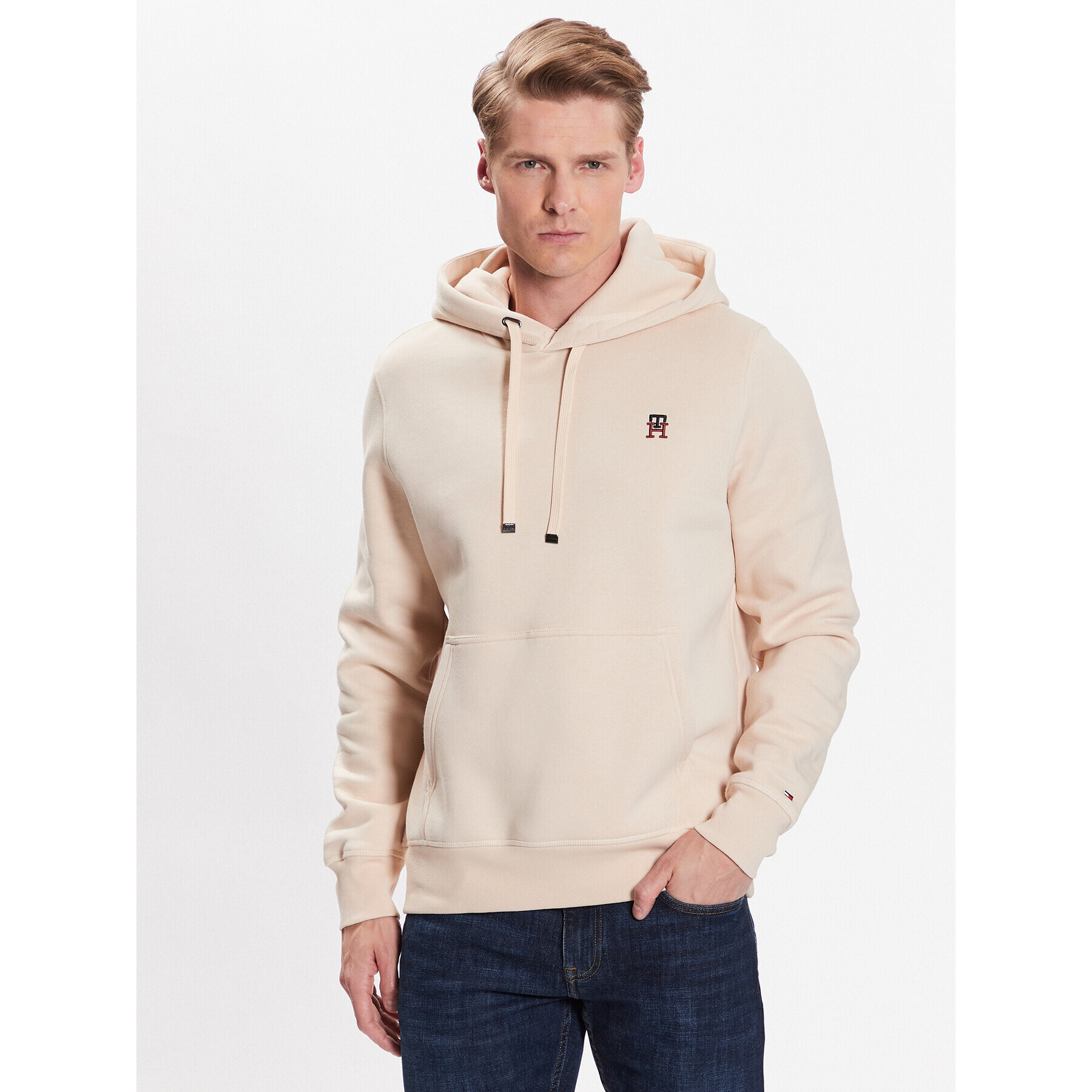 Tommy Hilfiger Mikina Small Itd MW0MW29283 Béžová Regular Fit - Pepit.cz