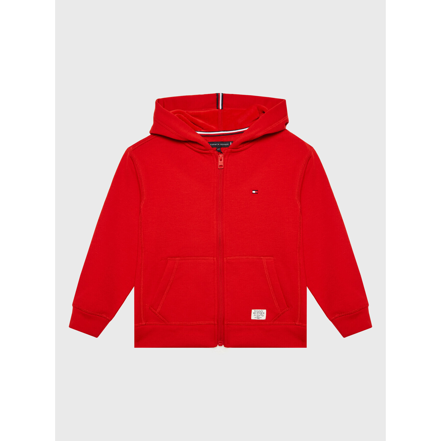 Tommy Hilfiger Mikina Soft Fleece KB0KB07775 M Červená Regular Fit - Pepit.cz