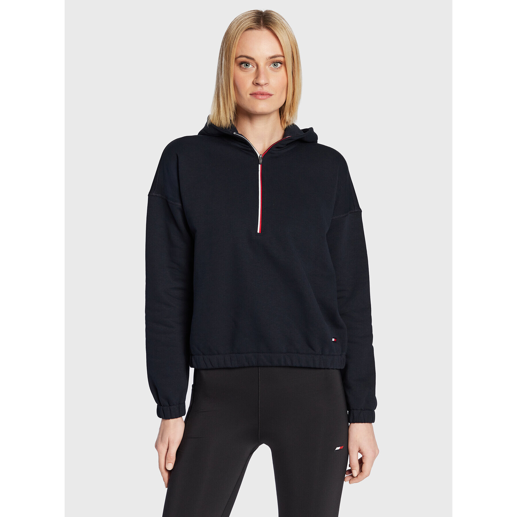 Tommy Hilfiger Mikina Sorona S10S101427 Tmavomodrá Relaxed Fit - Pepit.cz