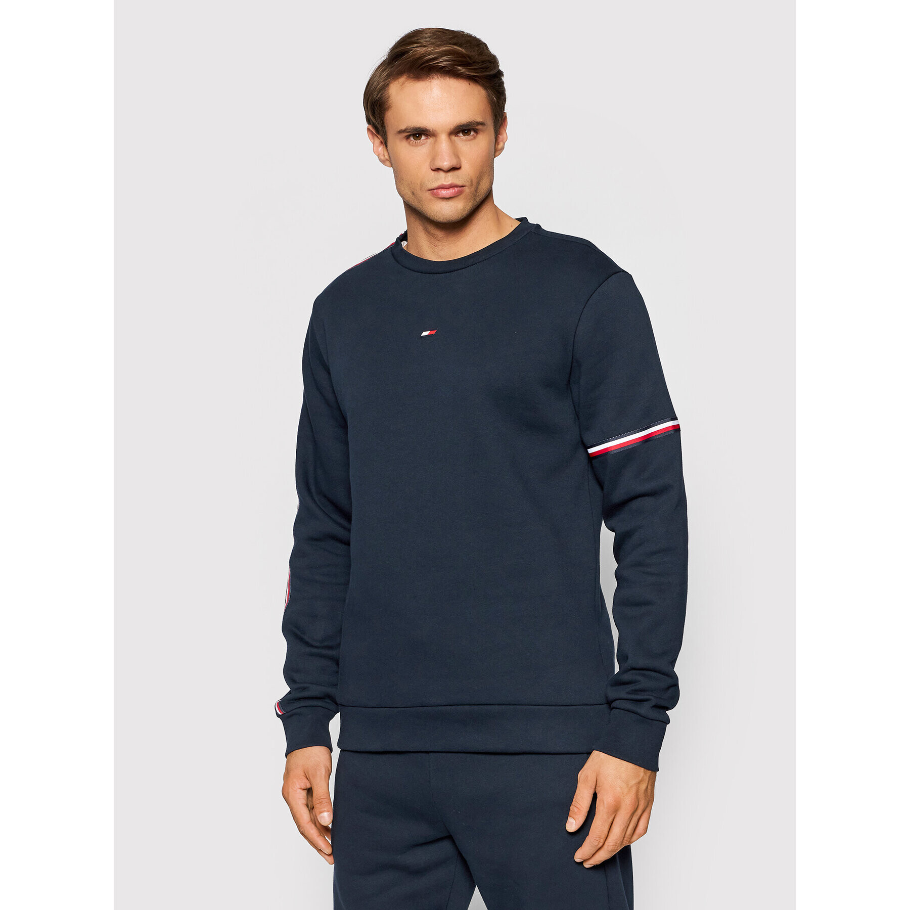 Tommy Hilfiger Mikina Tape Seasonal Crew MW0MW19769 Tmavomodrá Regular Fit - Pepit.cz