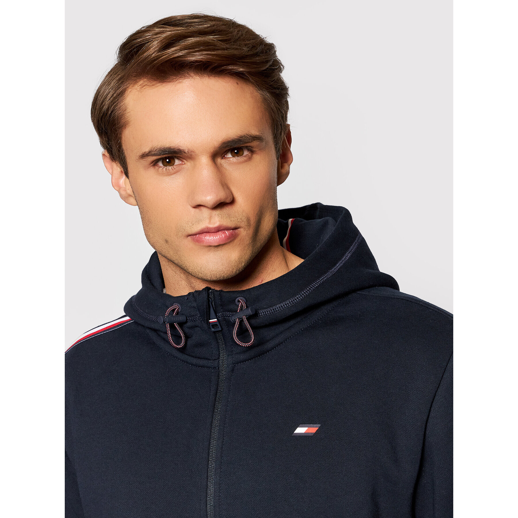 Tommy Hilfiger Mikina Tape Seasonal MW0MW19768 Tmavomodrá Regular Fit - Pepit.cz