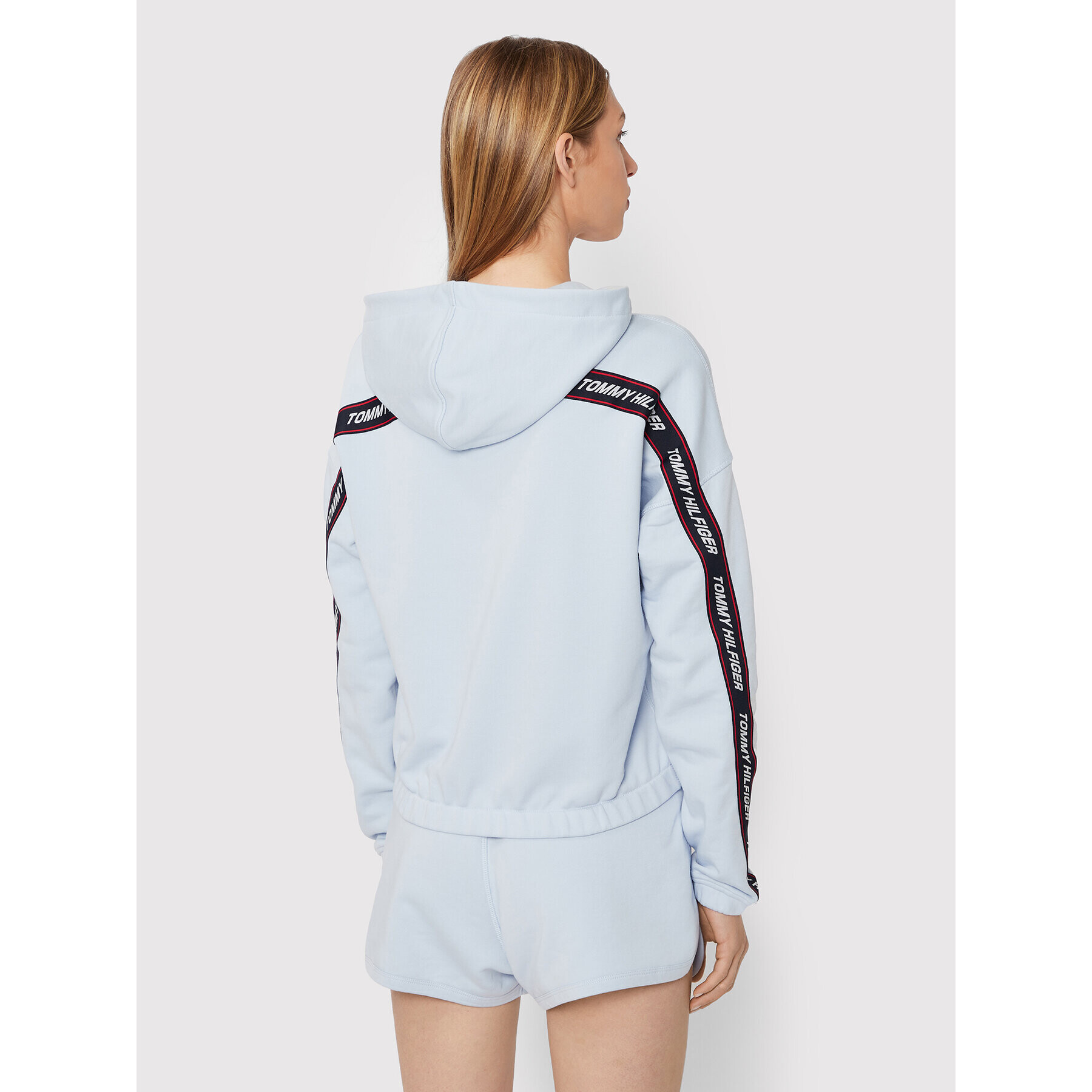 Tommy Hilfiger Mikina Tape Zip Through S10S101368 Modrá Relaxed Fit - Pepit.cz