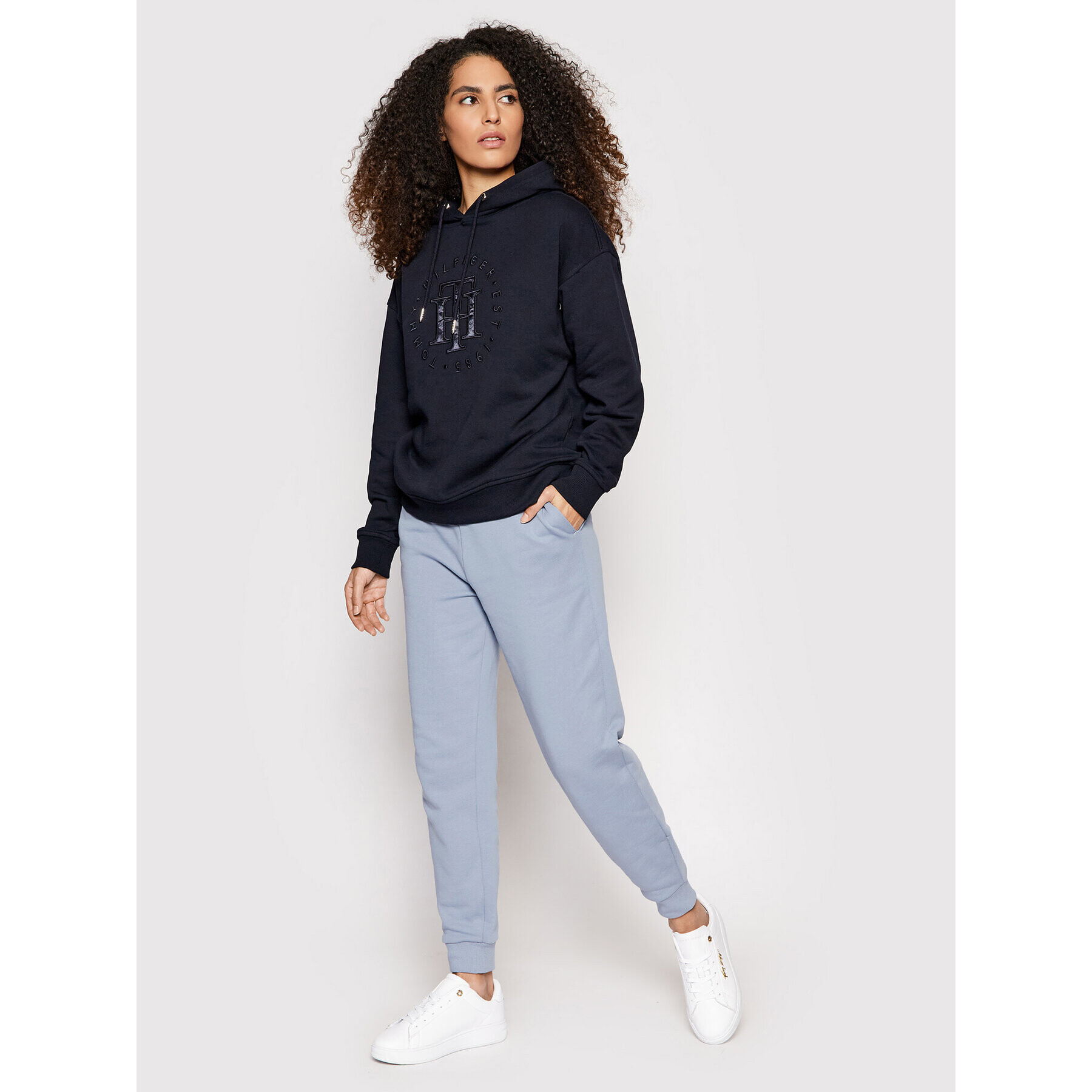 Tommy Hilfiger Mikina Th Graphic WW0WW32787 Tmavomodrá Relaxed Fit - Pepit.cz