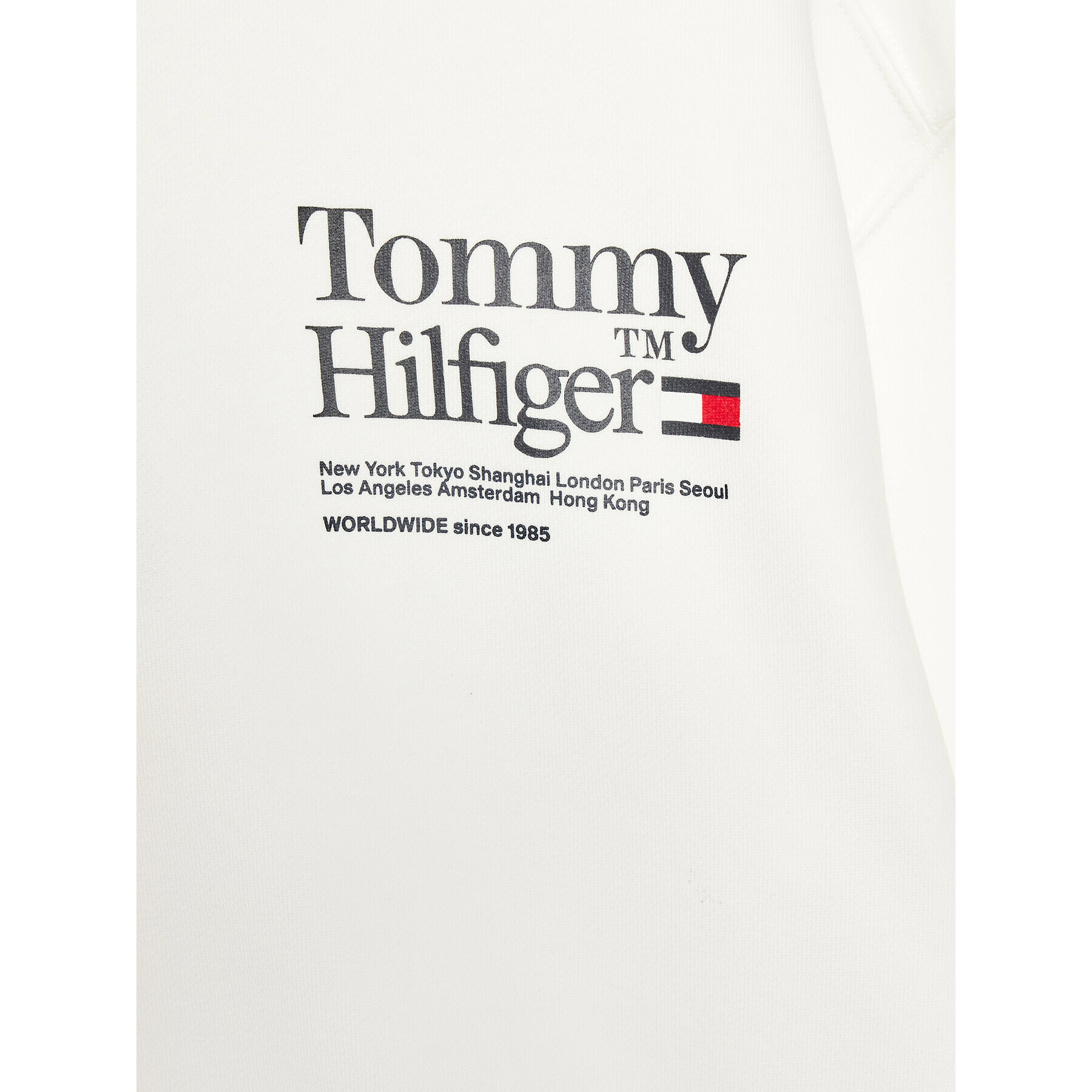 Tommy Hilfiger Mikina Timeless KB0KB08188 D Bílá Regular Fit - Pepit.cz